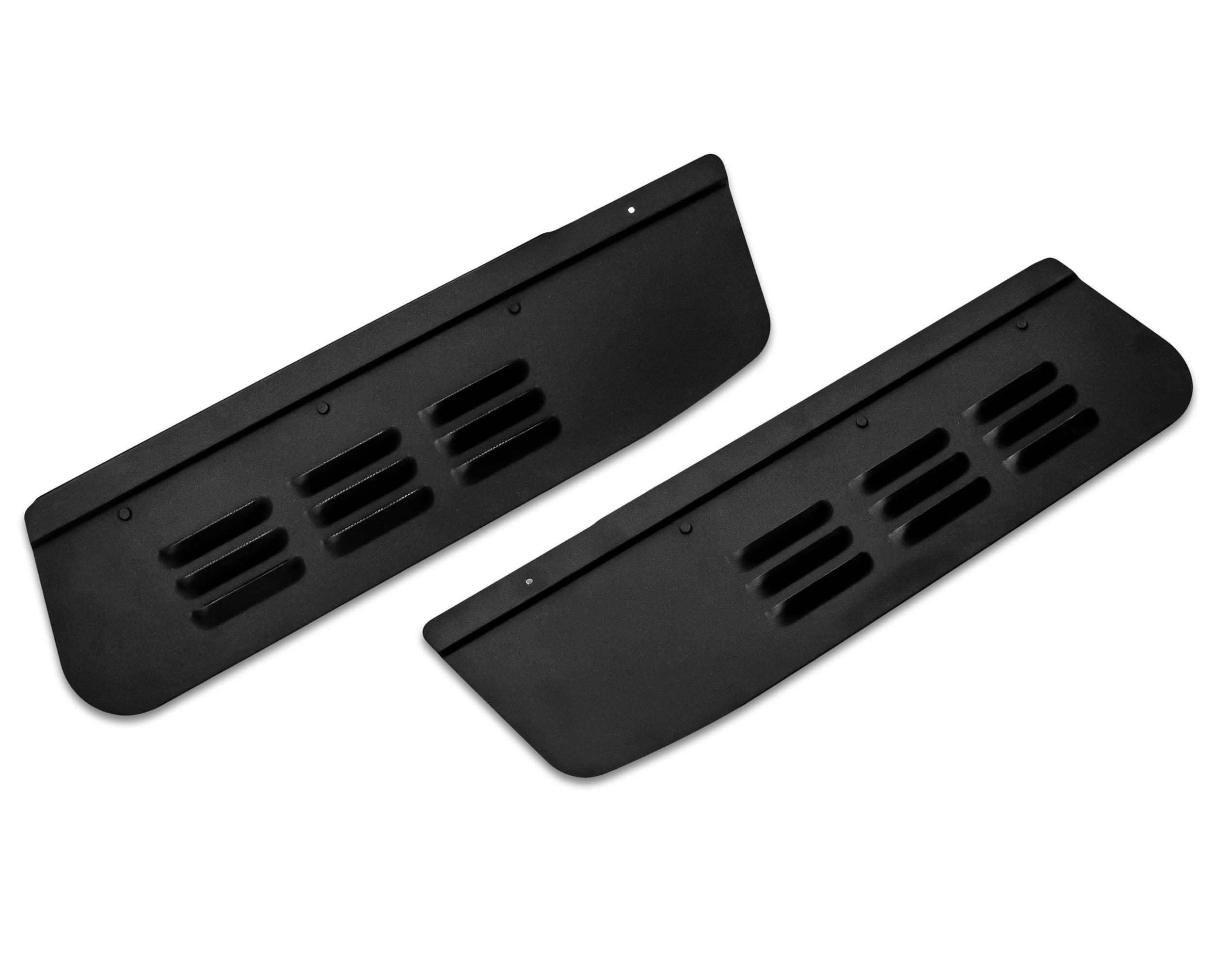Side window vent guards — Black, ABS plastic, Matte