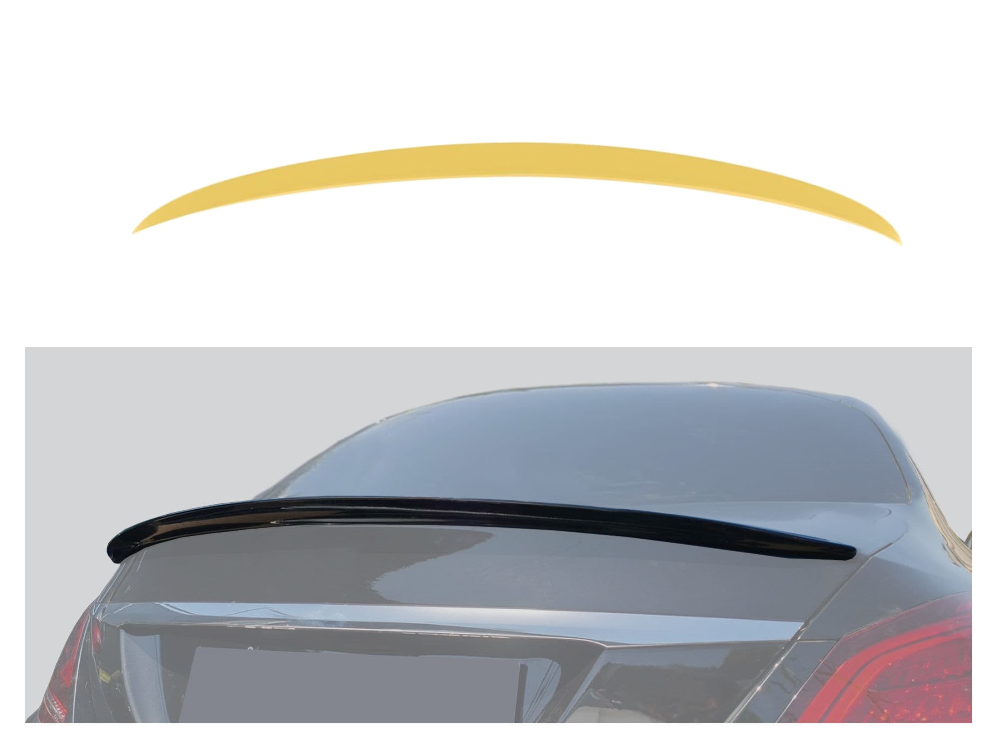 Rear tailgate wing / spoiler — Polyurethane, For painting
