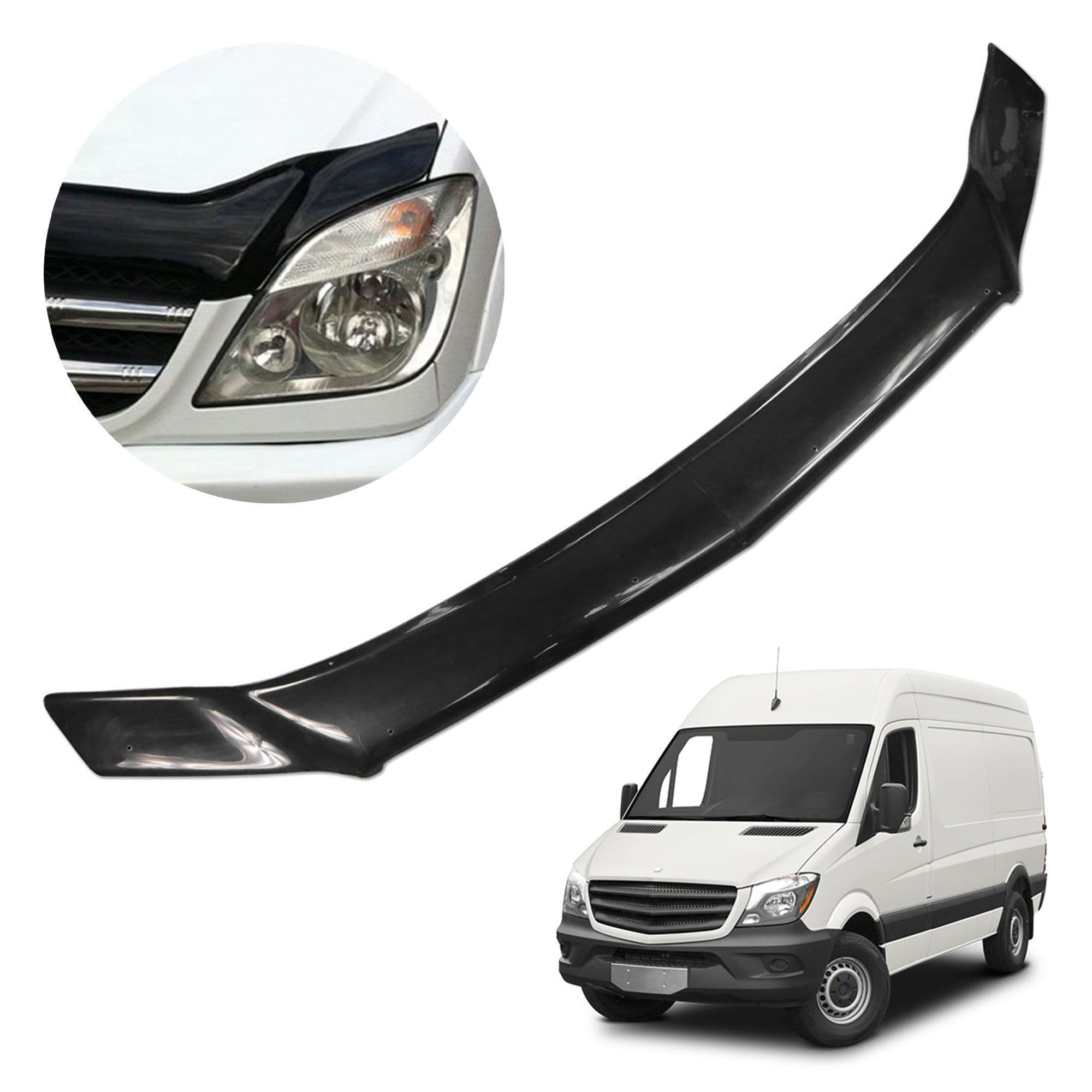Bonnet guard — Black, ABS plastic, Shiny