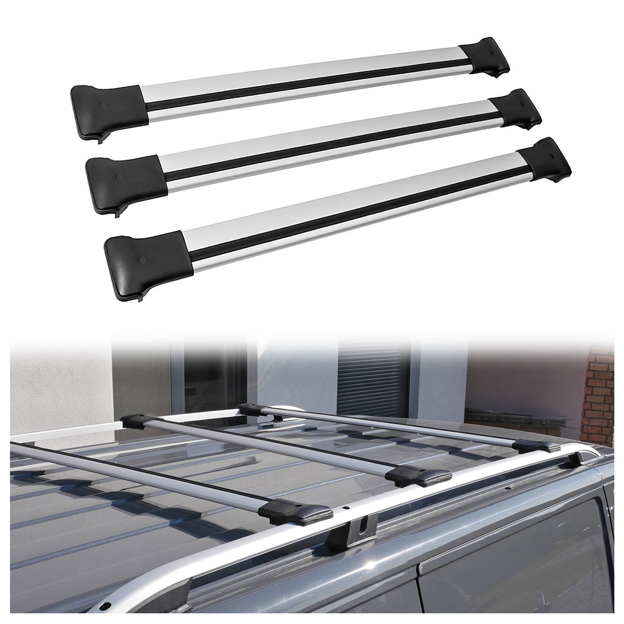 Dachgepäckträger Elegance V1 — Silber, Aluminium, Matt