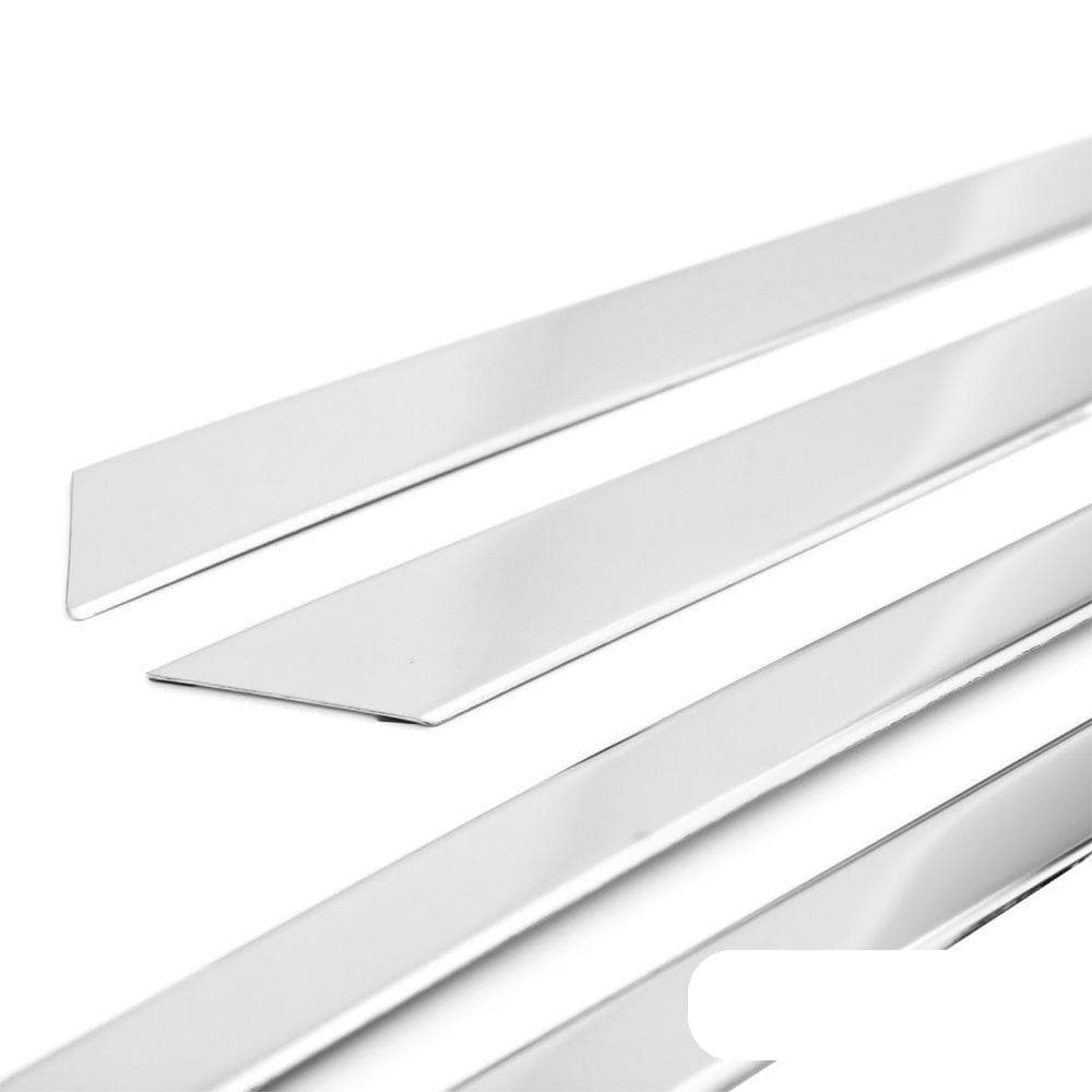 Moulures de portes latérales — Chrome, Acier inoxydable, Poli