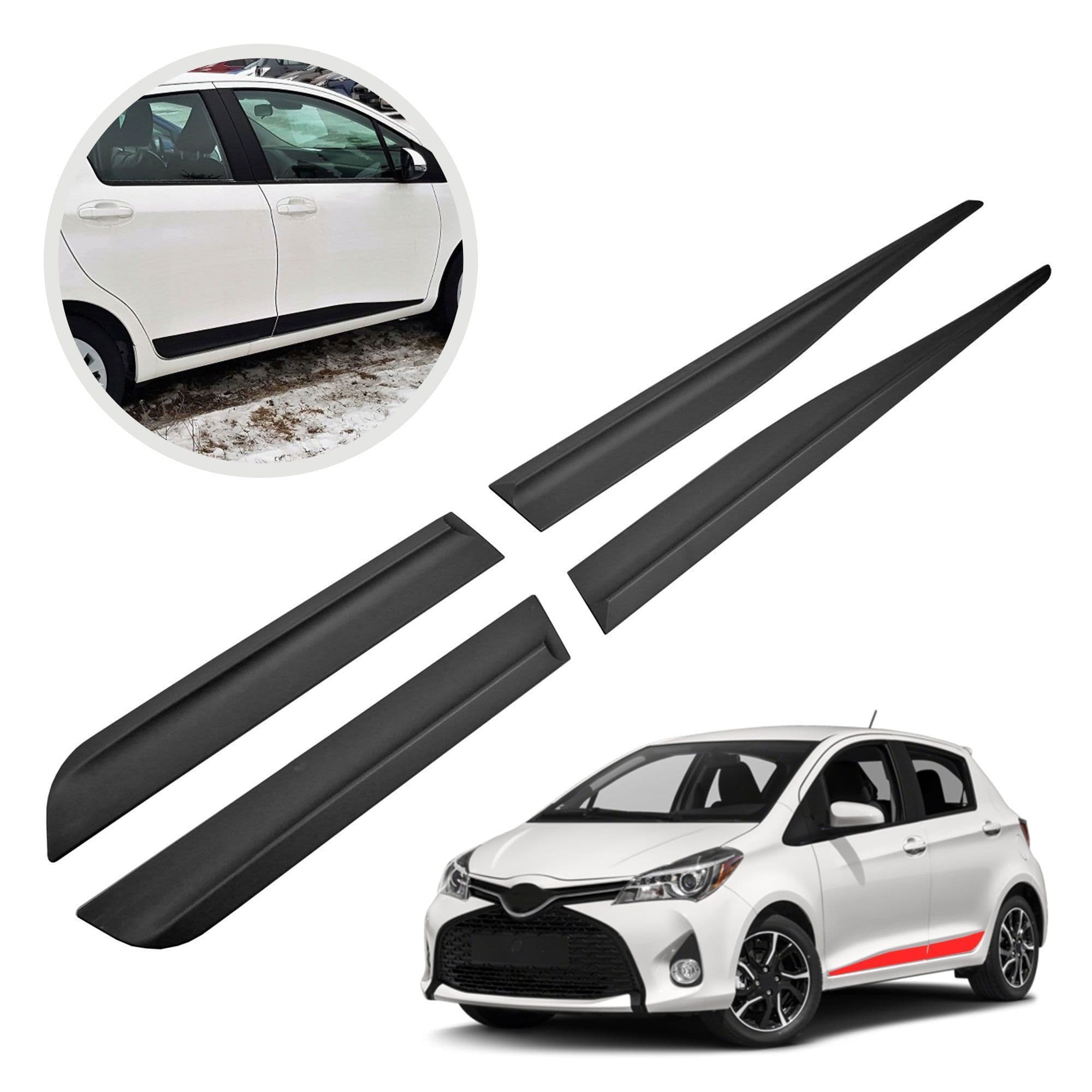 Side door trims — Black, Polyurethane composite PU, Matte