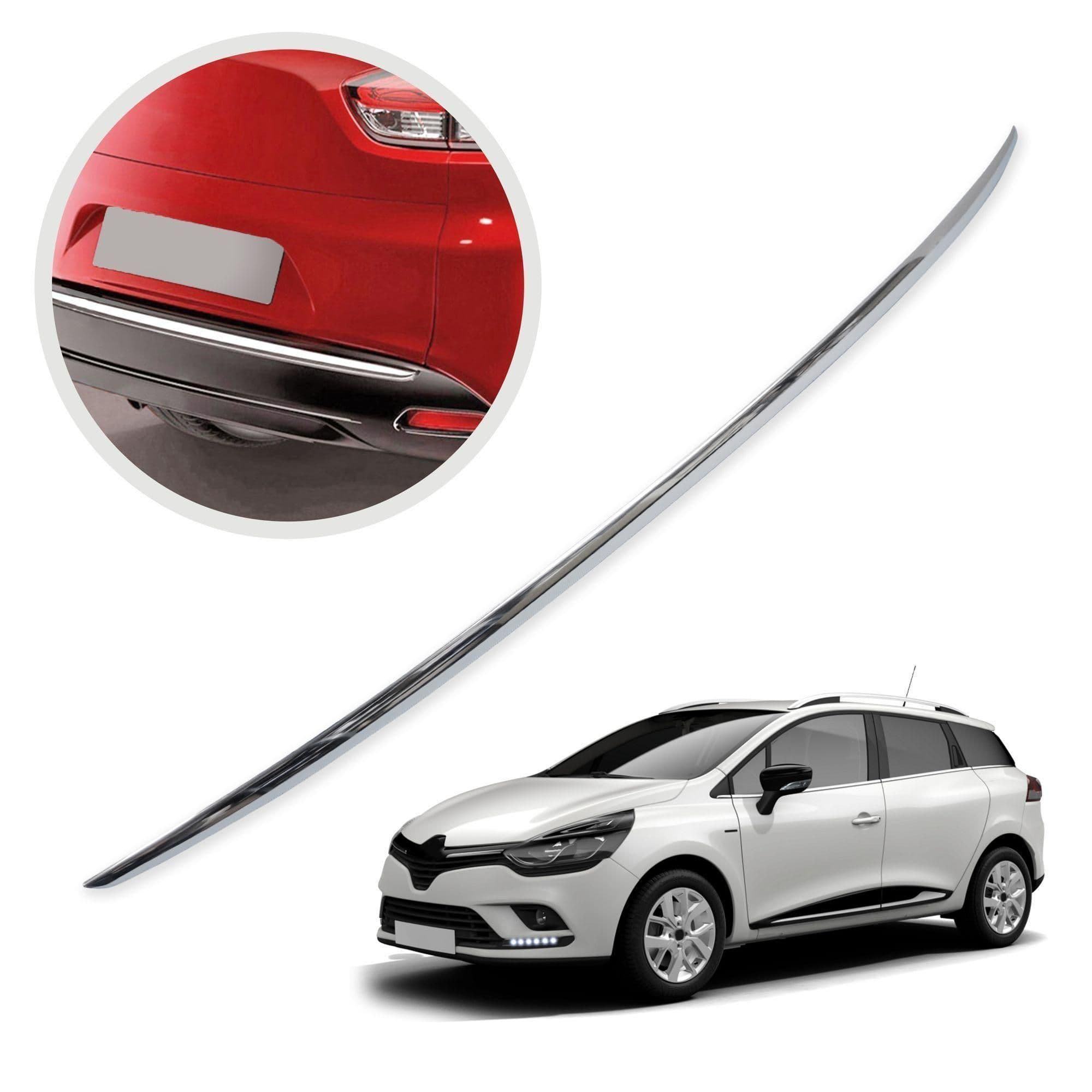 Rear bumper styling trim — Chrome, Stainless steel, Polished