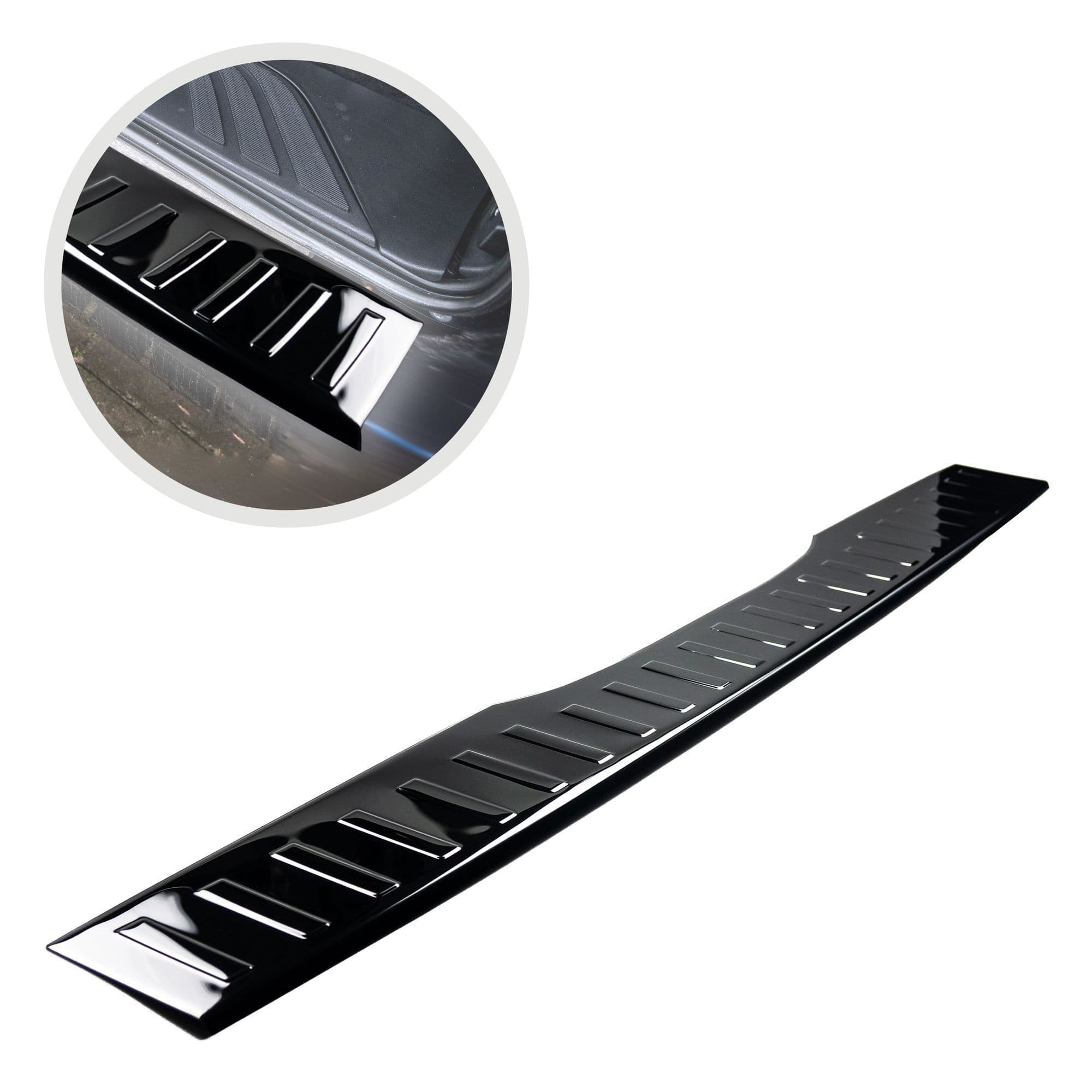 Leiste der hinteren Stoßstange — Schwarzchrom, Rostfreier Stahl, Piano Black