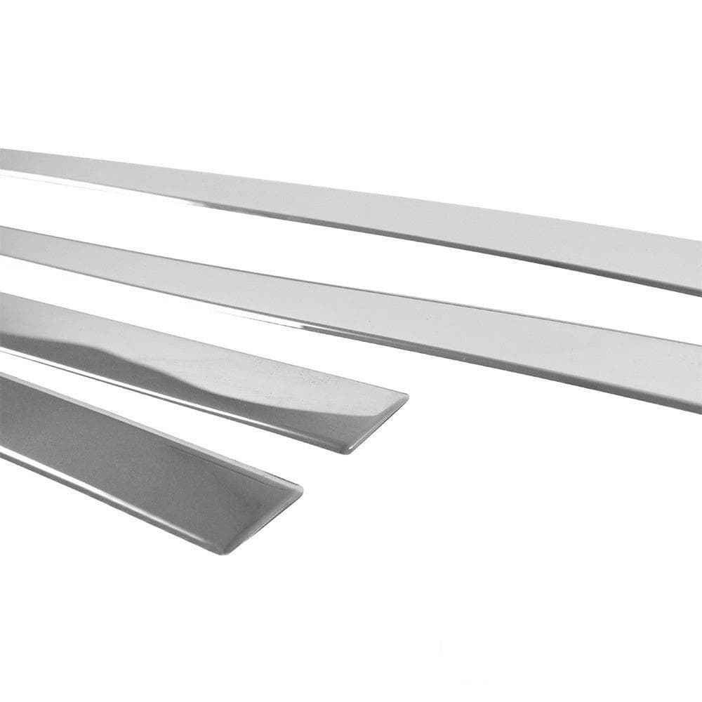Moulures de portes latérales — Chrome, Acier inoxydable, Poli