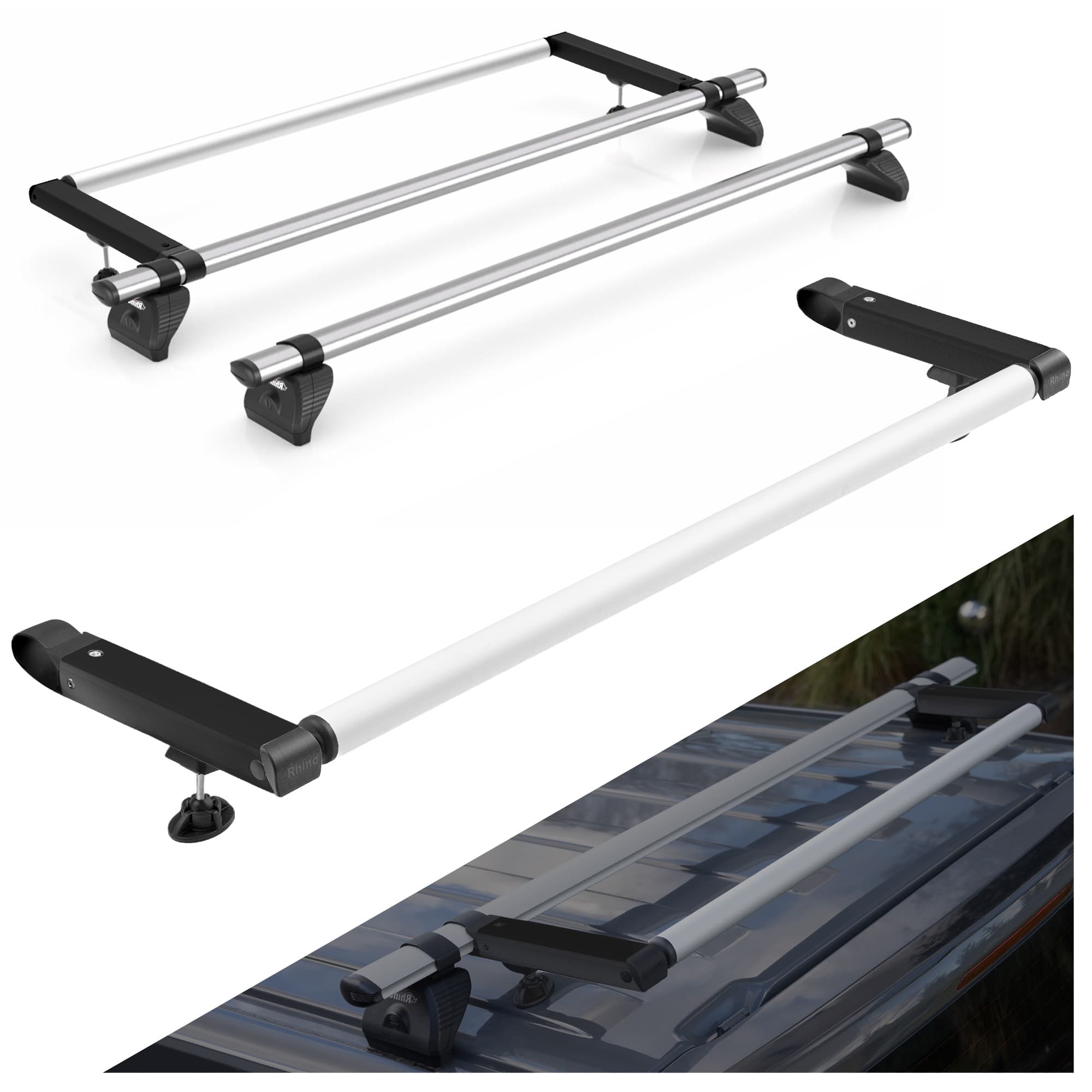 Load roller for Kammbar roof racks KammRoller — Black, Stainless steel, Painted