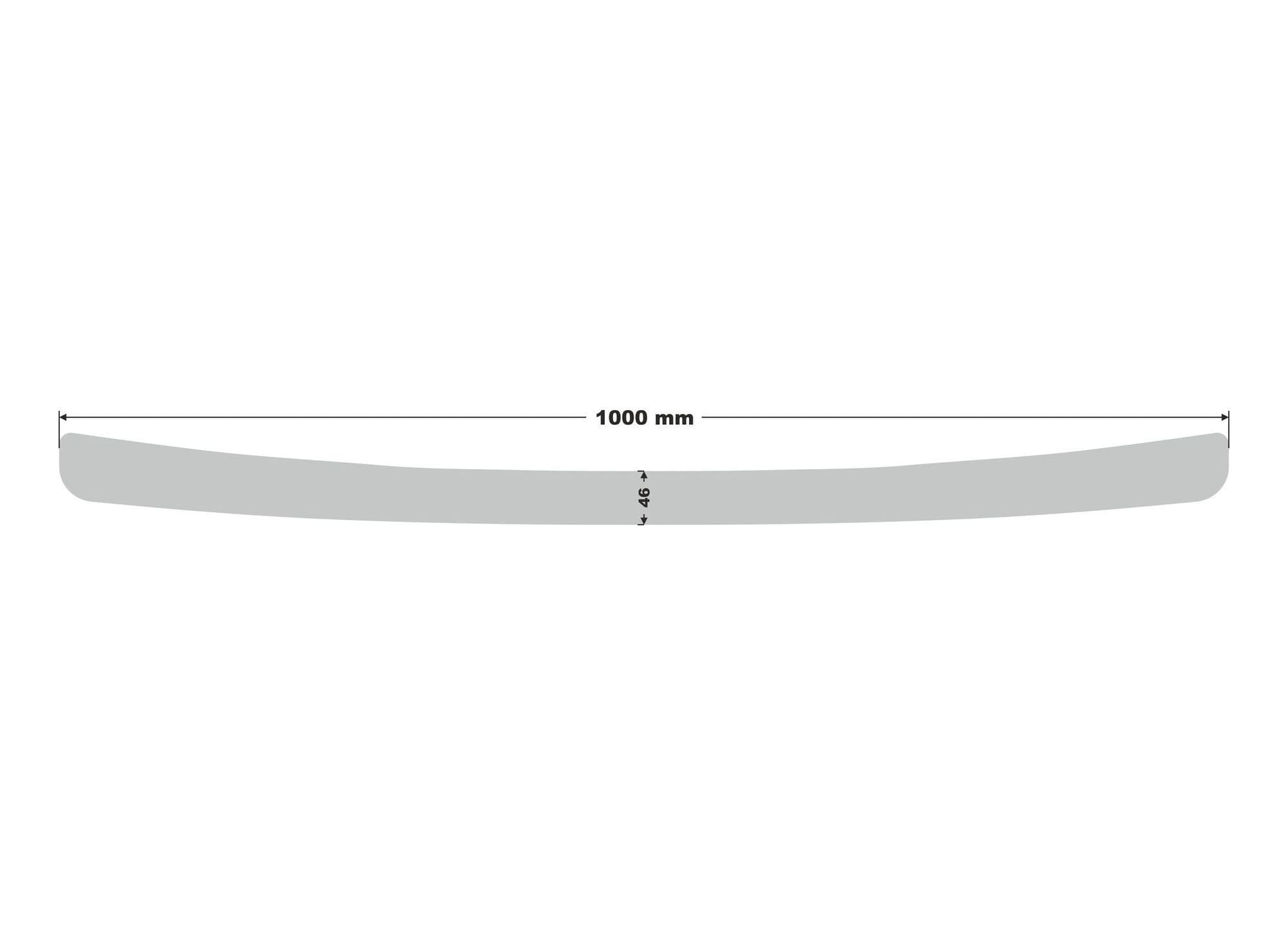 Rear bumper trim — Chrome, Stainless steel, Polished