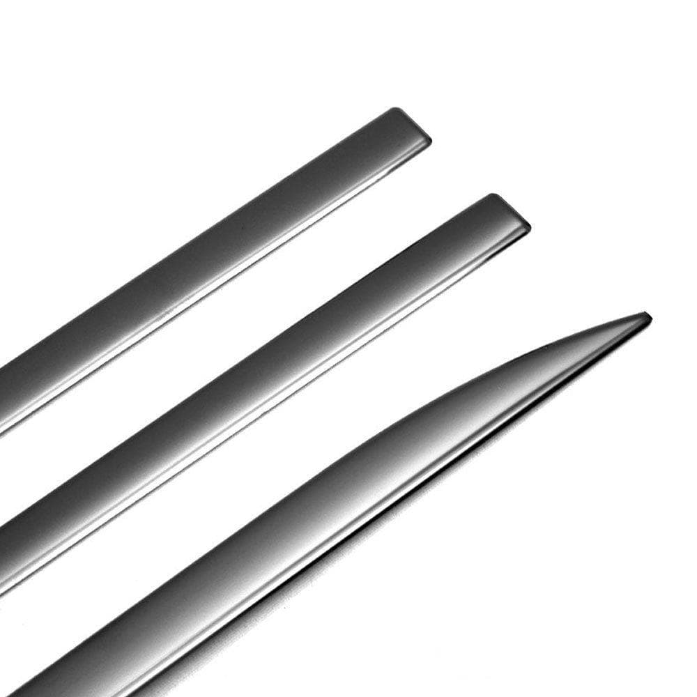 Moulures de portes latérales — Chrome noir, Acier inoxydable, Poli