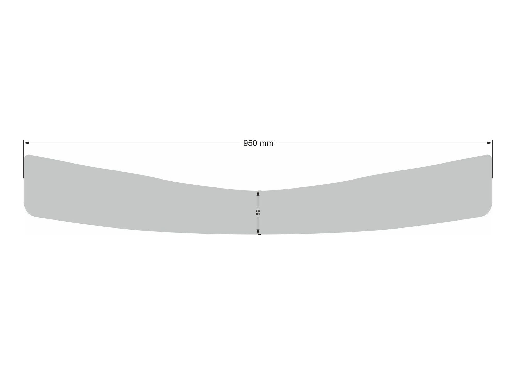 Rear bumper trim — Chrome, Stainless steel, Polished