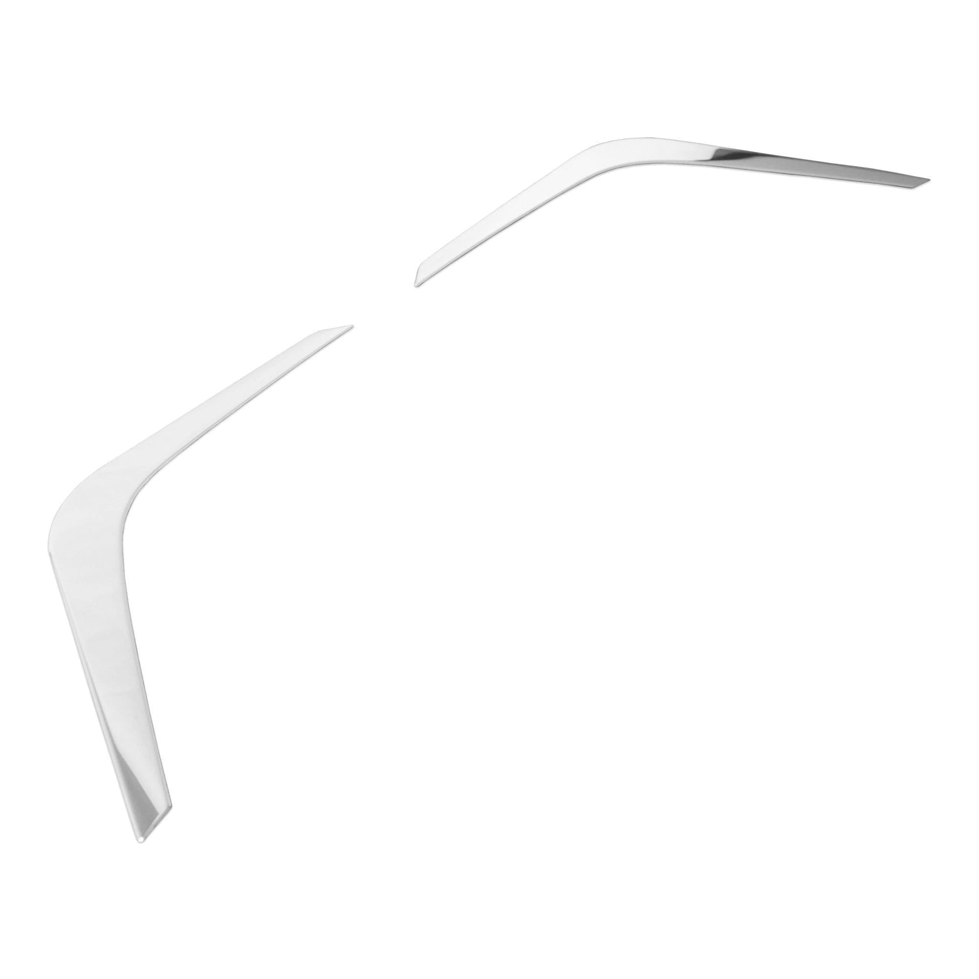Halogen light frames (trims) — Chrome, Stainless steel, Polished