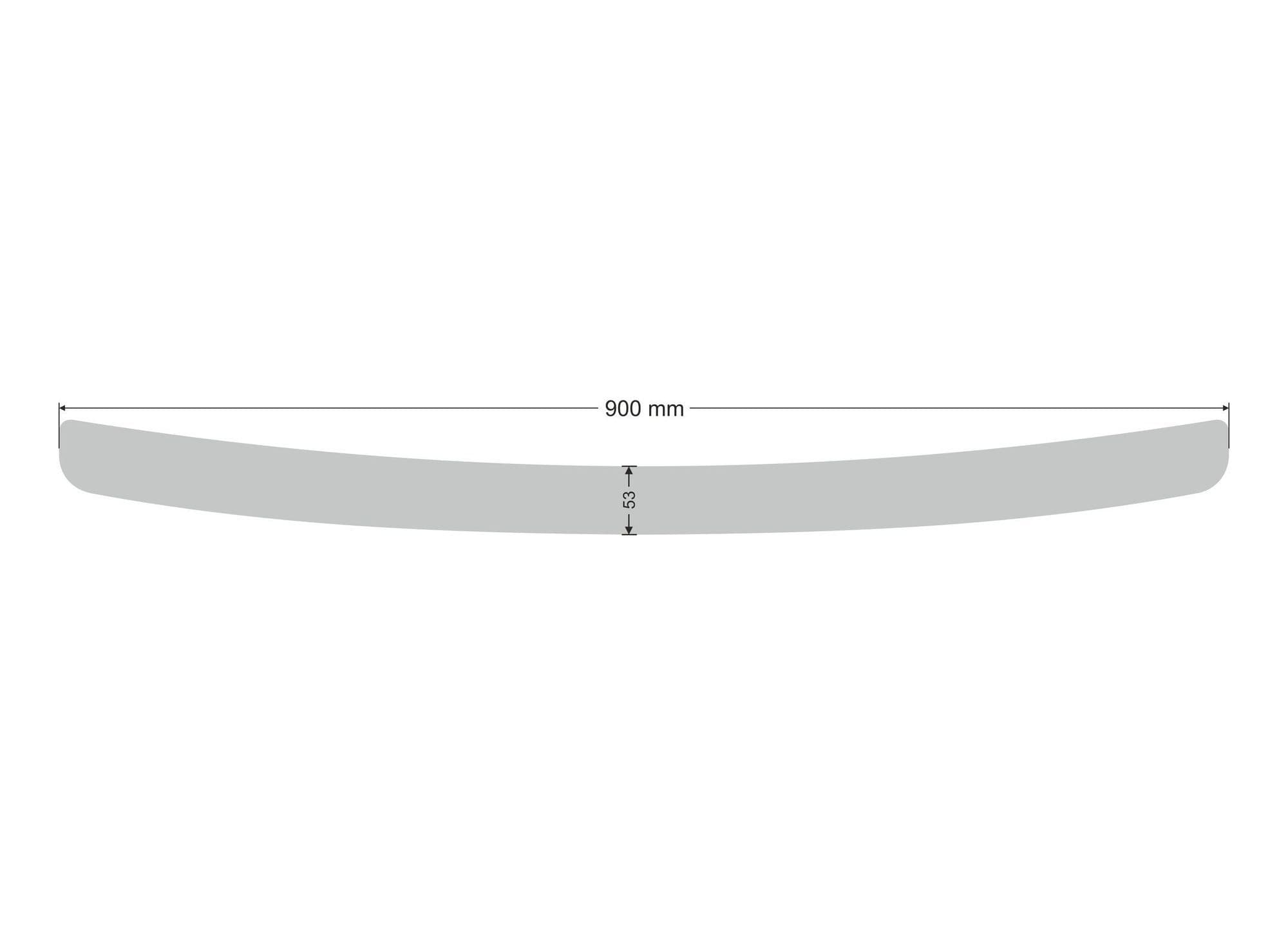 Rear bumper trim — Chrome, Stainless steel, Polished