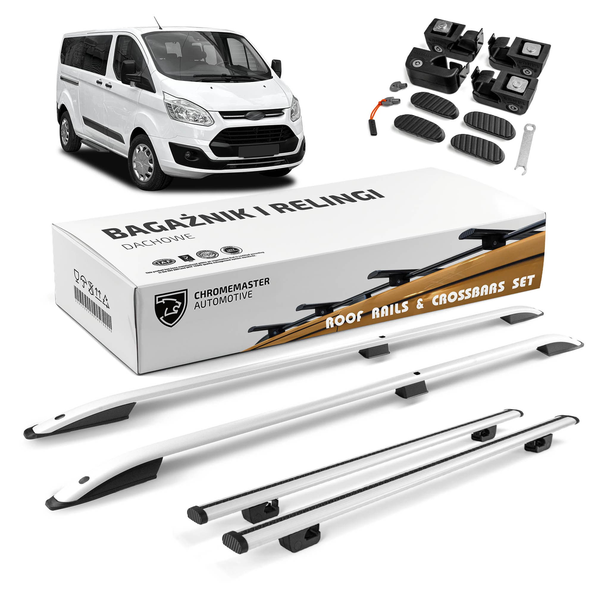 Roof rails with cross bars included SKYPORT — Silver, Aluminum | Plastic, Painted