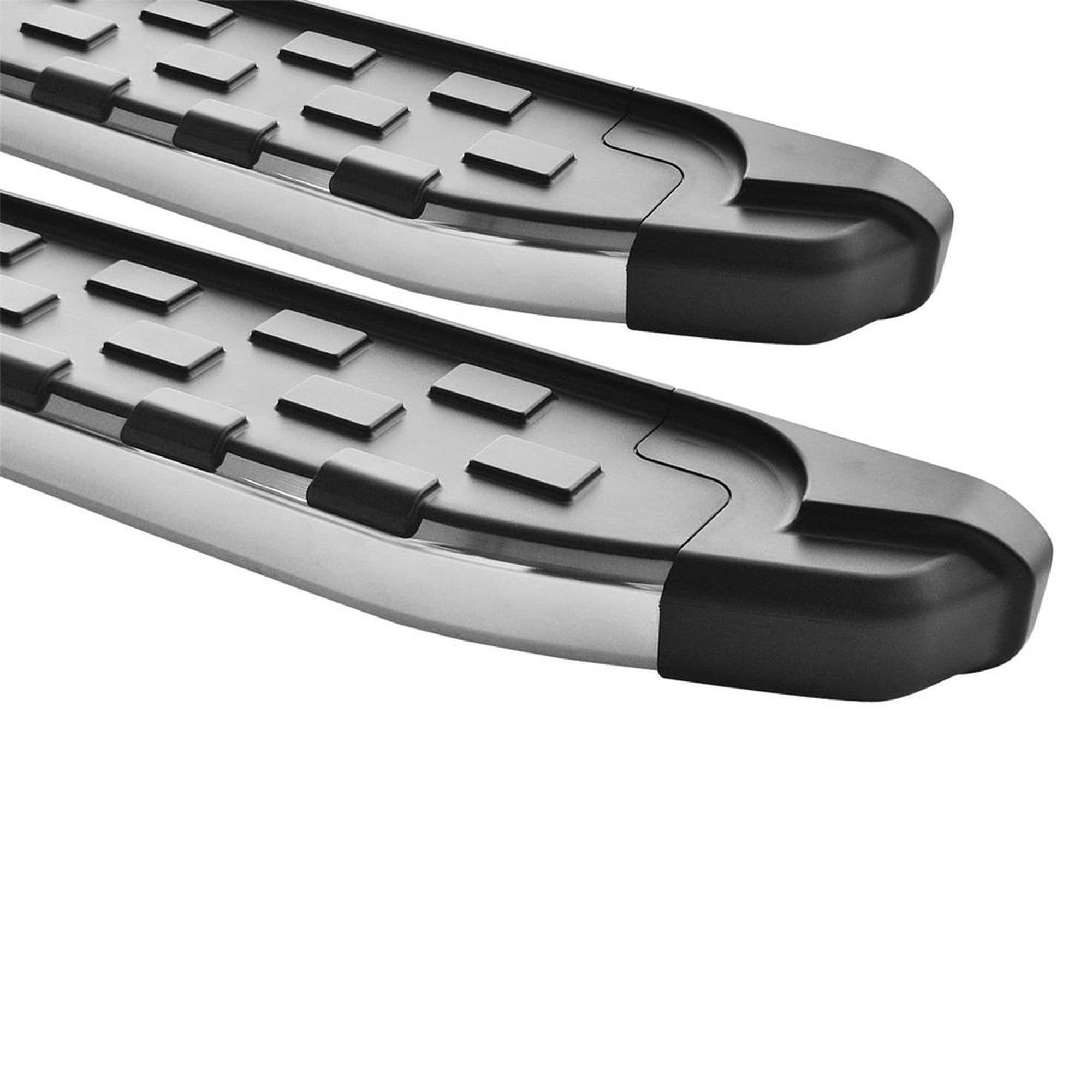 Side steps NS005 — Black | Silver, Aluminum | Plastic, Non-slip