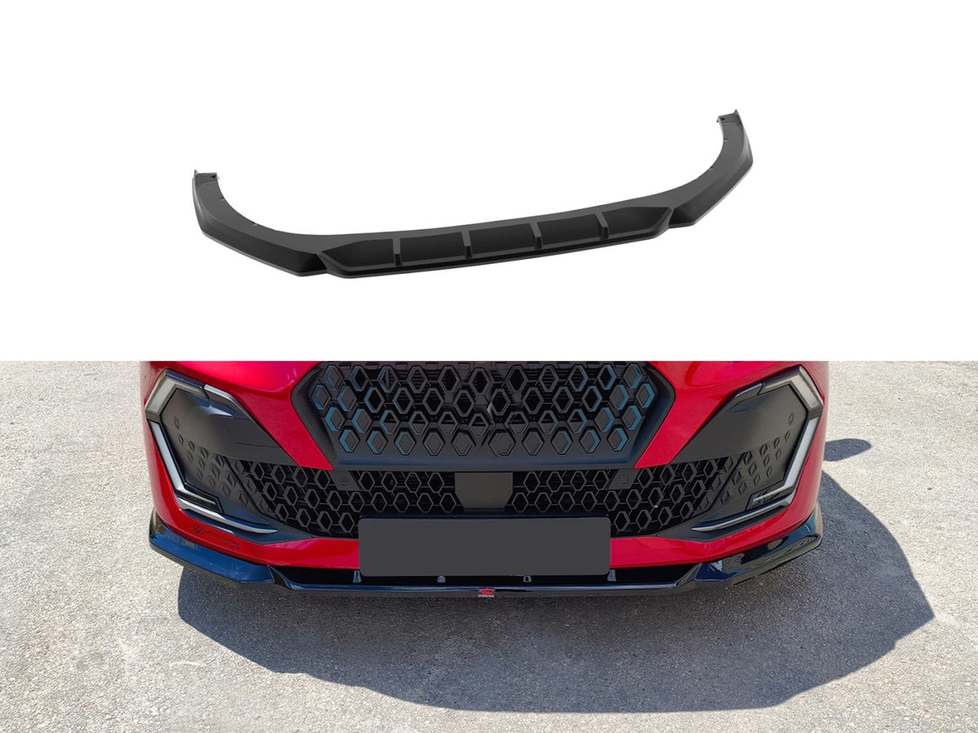 Frontsplitter unter dem Stoßfänger — Schwarz, ABS-Kunststoff, Glänzend