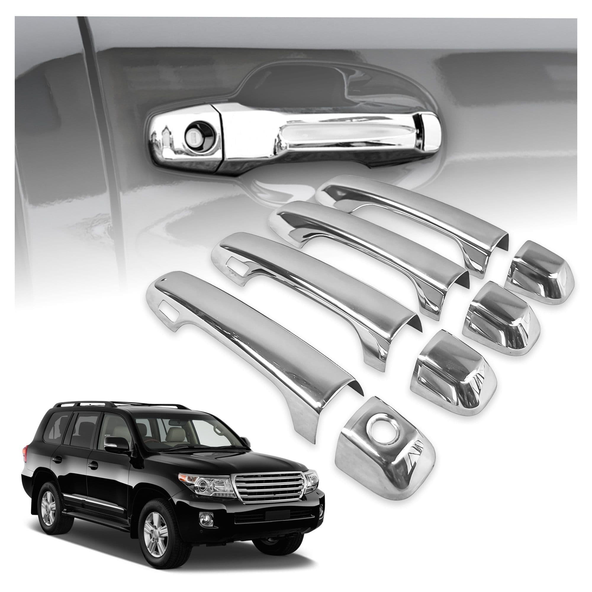 Handle covers — Chrome, Stainless steel, Polished
