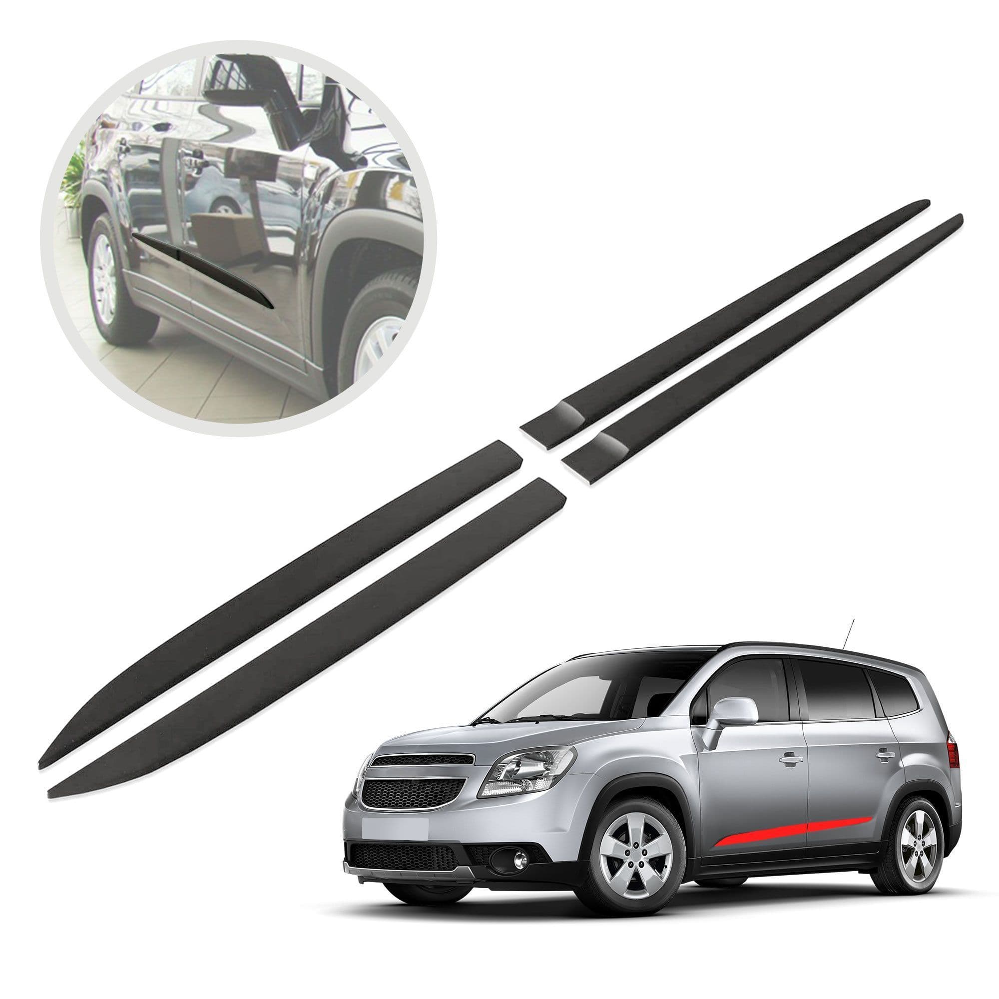 Side door trims — Black, Polyurethane composite PU, Matte