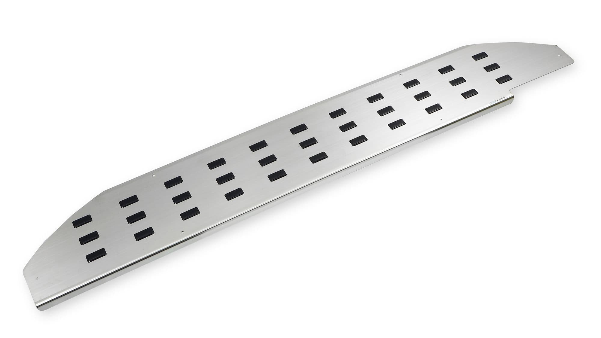 Cover for right rear interior step — Black | Silver, Stainless steel, Polished
