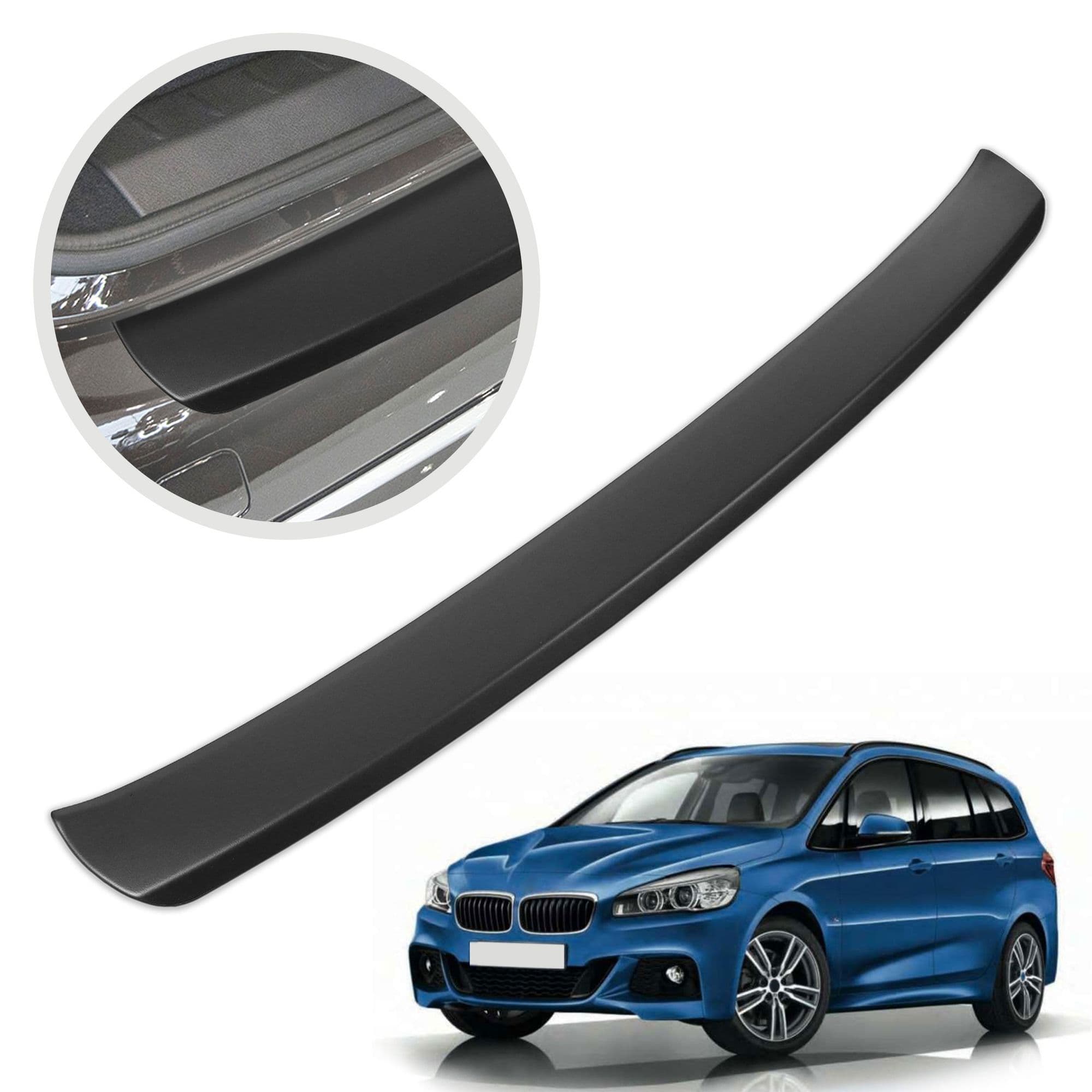 Rear bumper trim — Black, ABS plastic, Matte