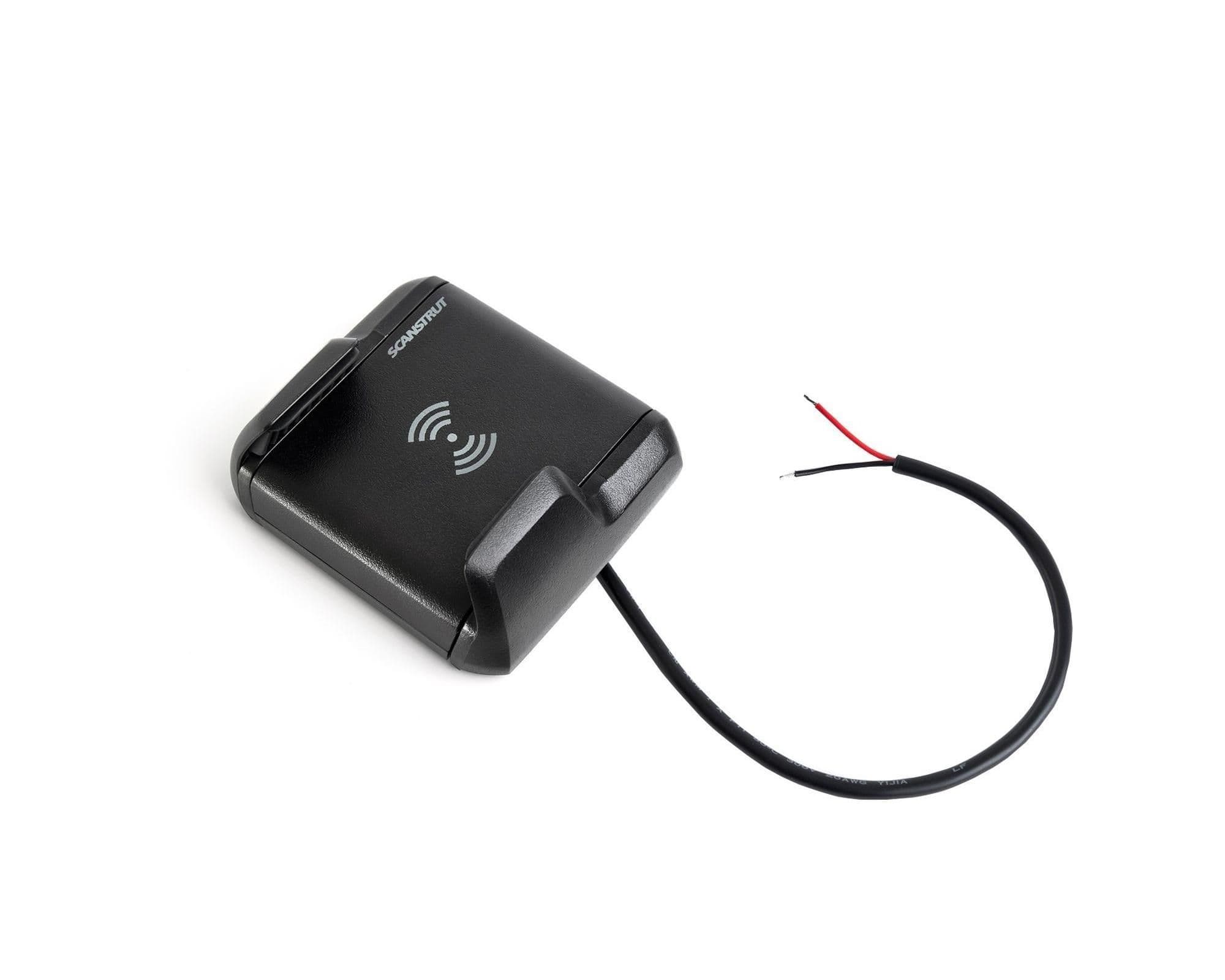 Compact waterproof phone holder with wireless charging ROKK Wireless Nano — Black, Plastic, Matte