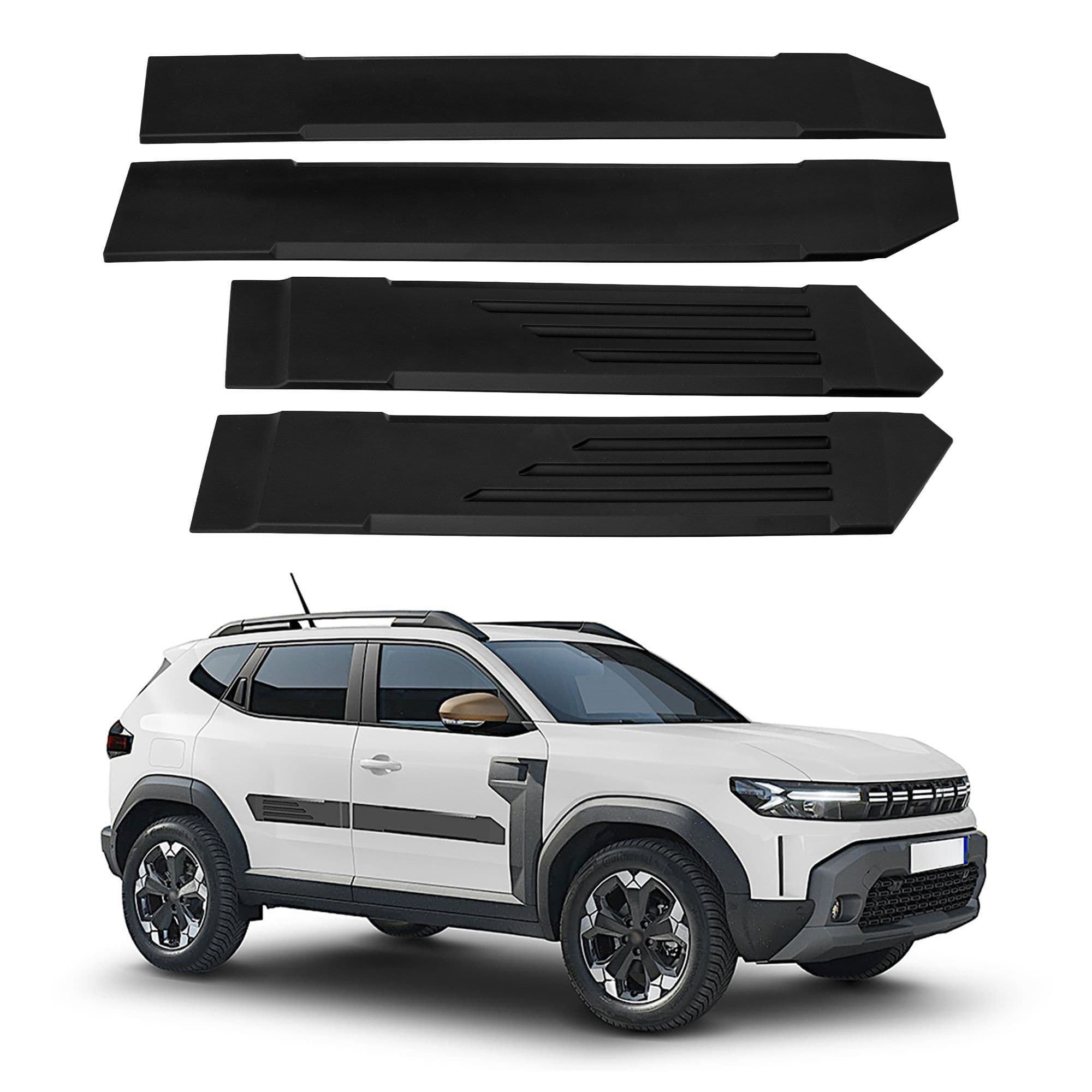 Side door trims — Black, Polyurethane composite PU, Matte