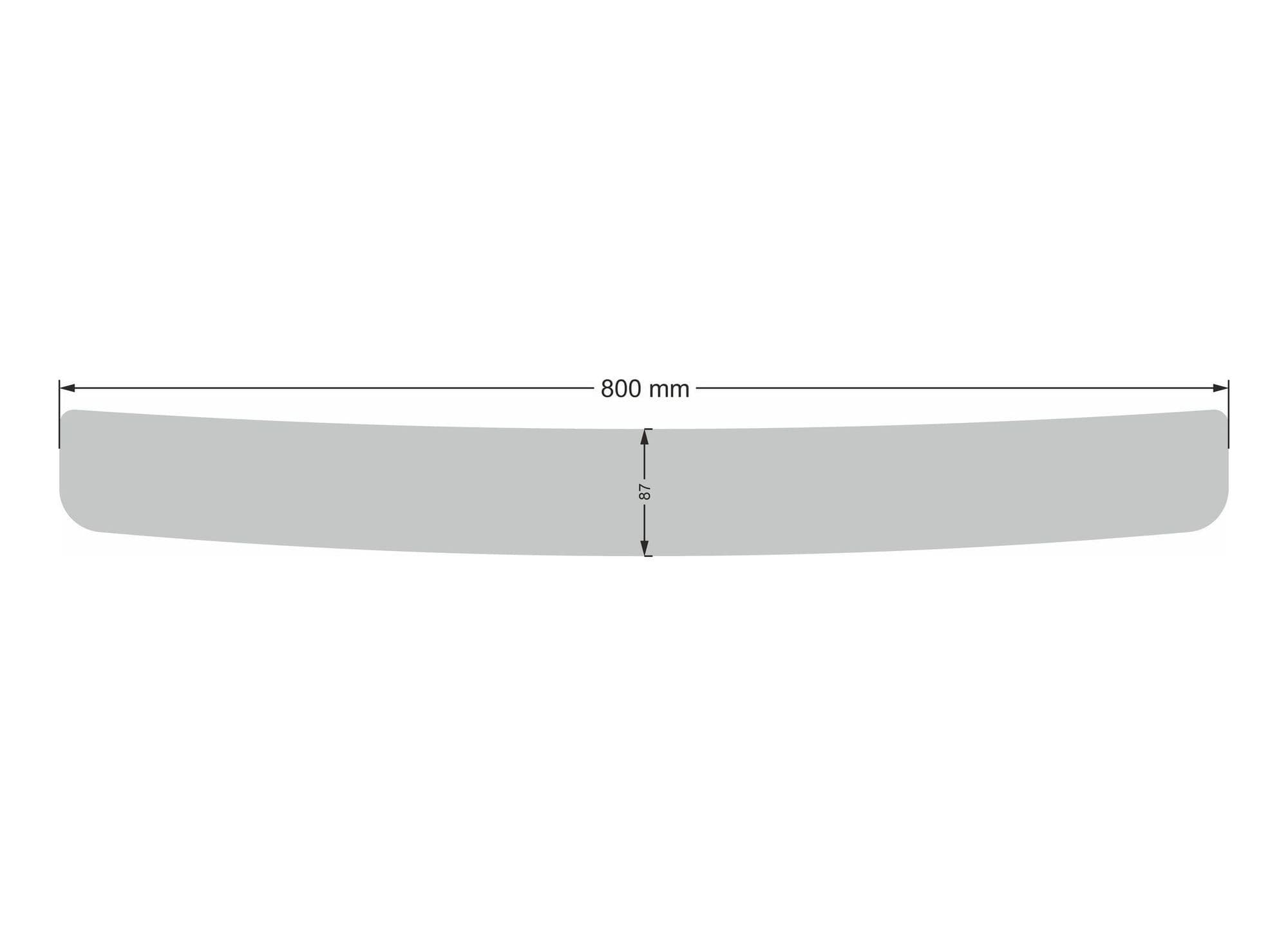 Rear bumper trim — Chrome, Stainless steel, Polished
