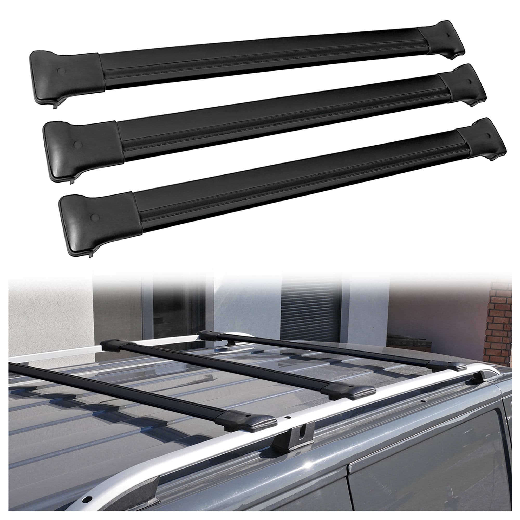 Dachgepäckträger Elegance V1 — Schwarz, Aluminium, Lackiert