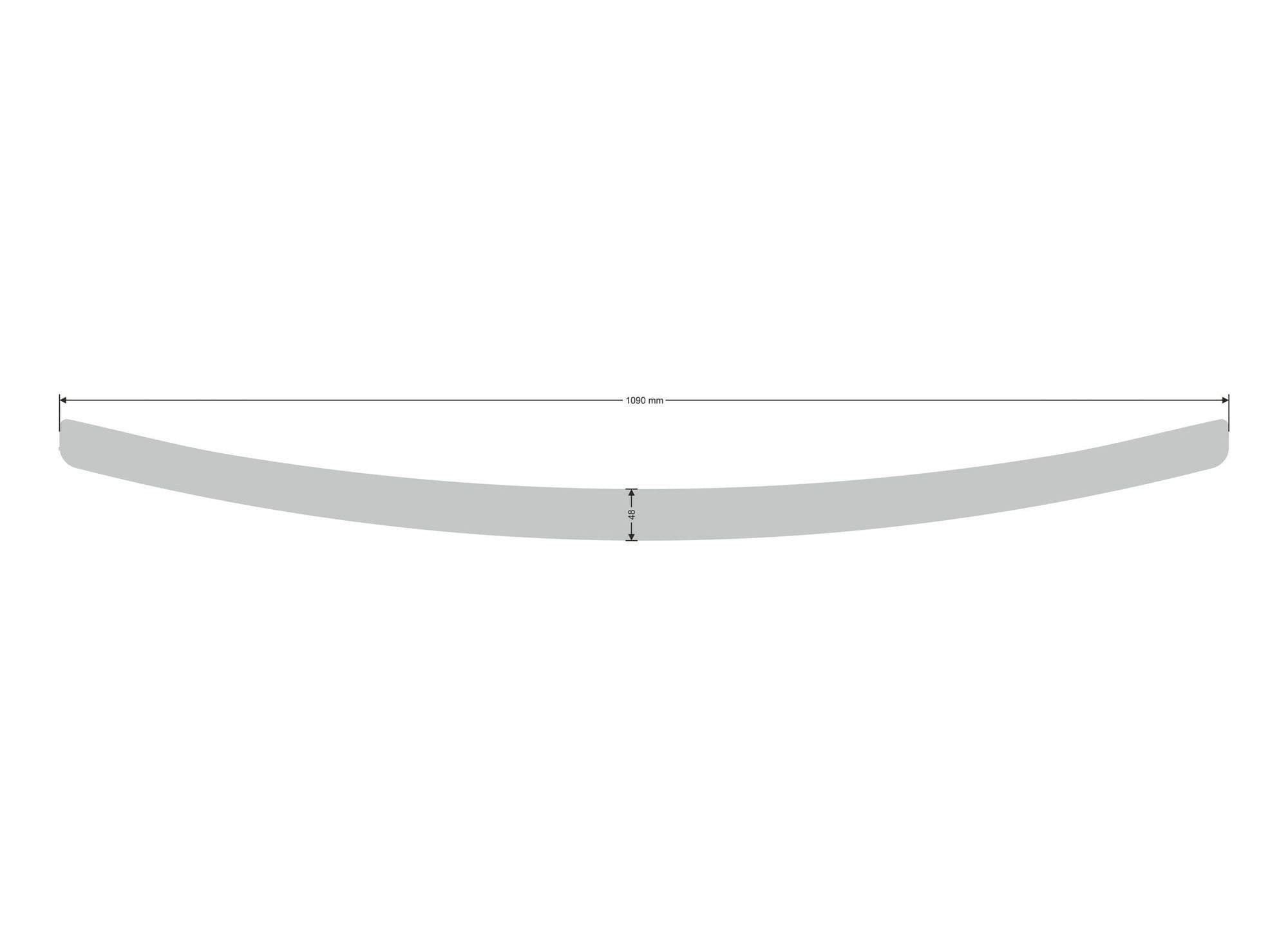 Rear bumper trim — Chrome, Stainless steel, Polished