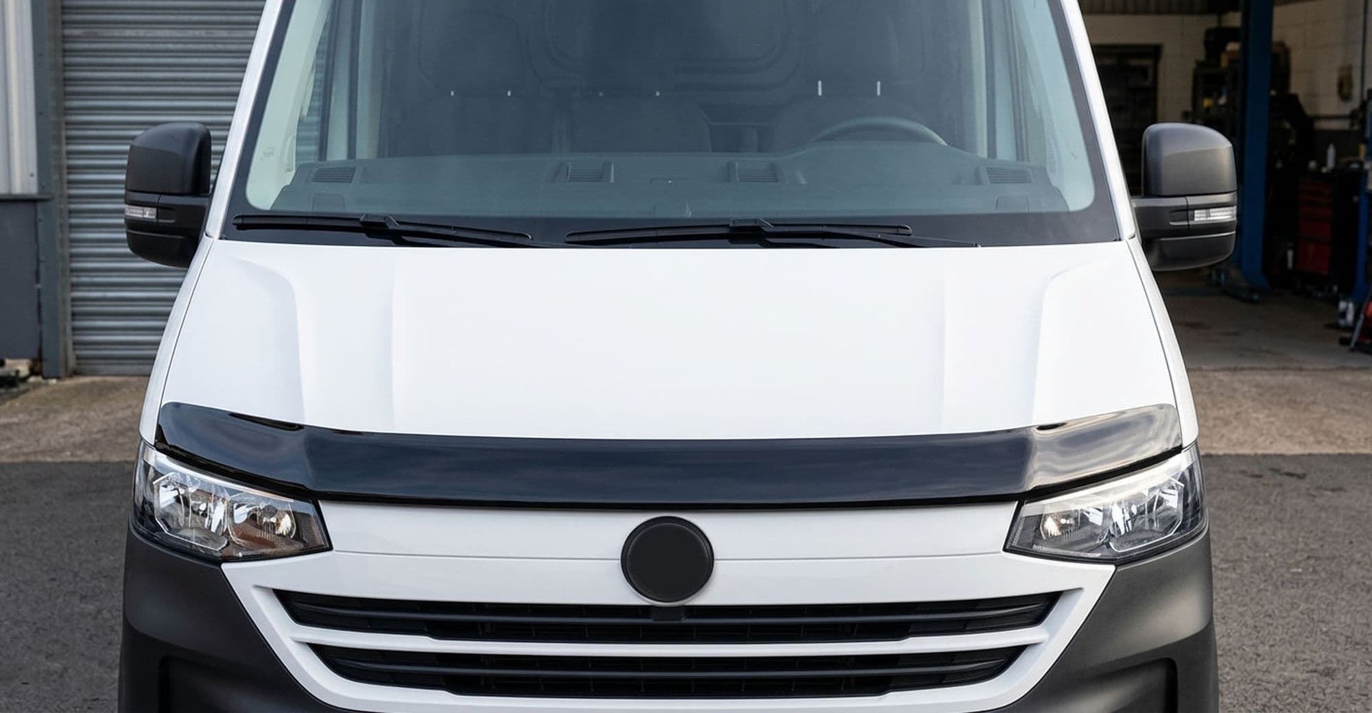 Bonnet guard — Black, ABS plastic, Shiny