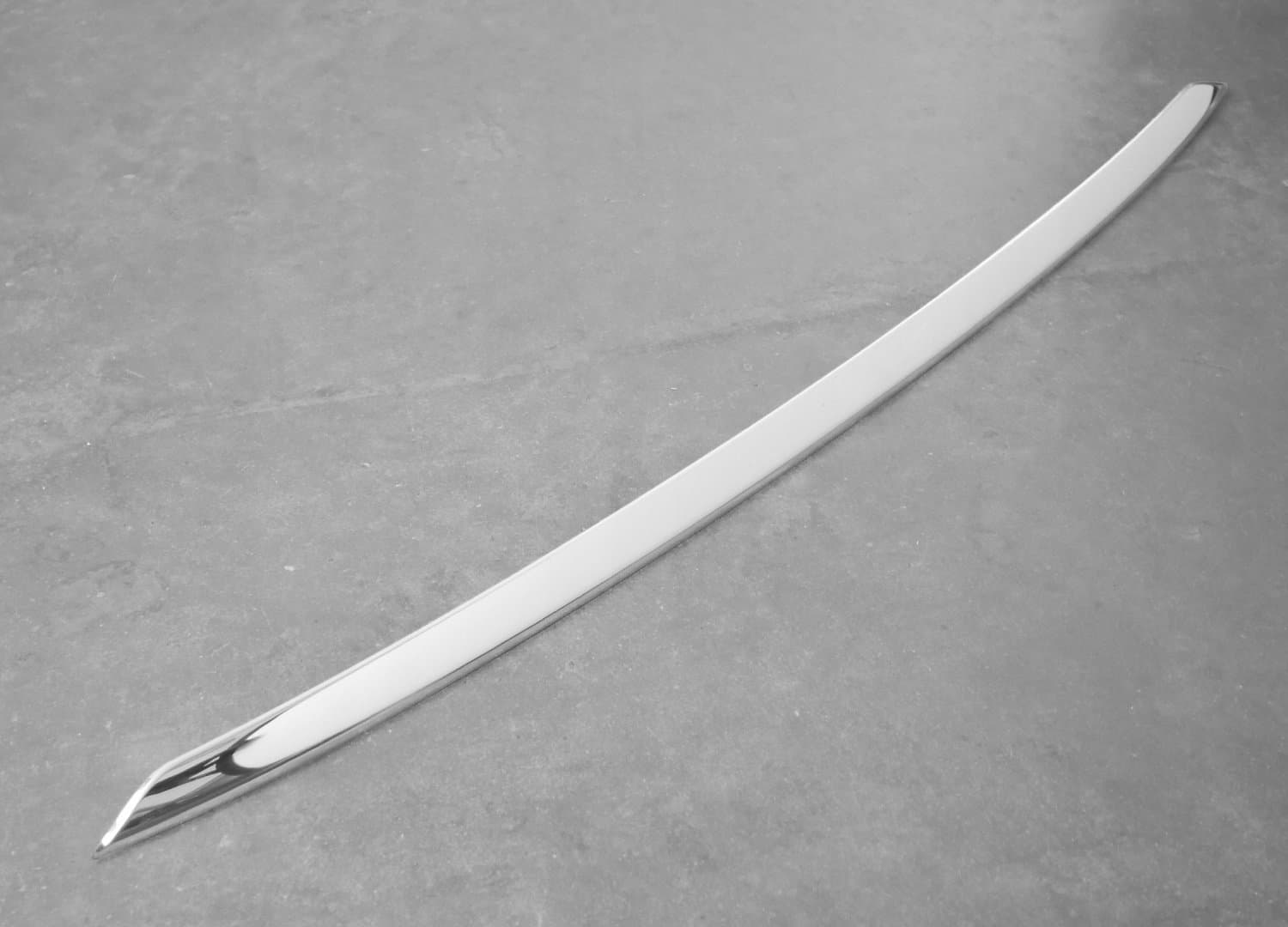 Front bumper grille trim — Chrome, Stainless steel, Polished