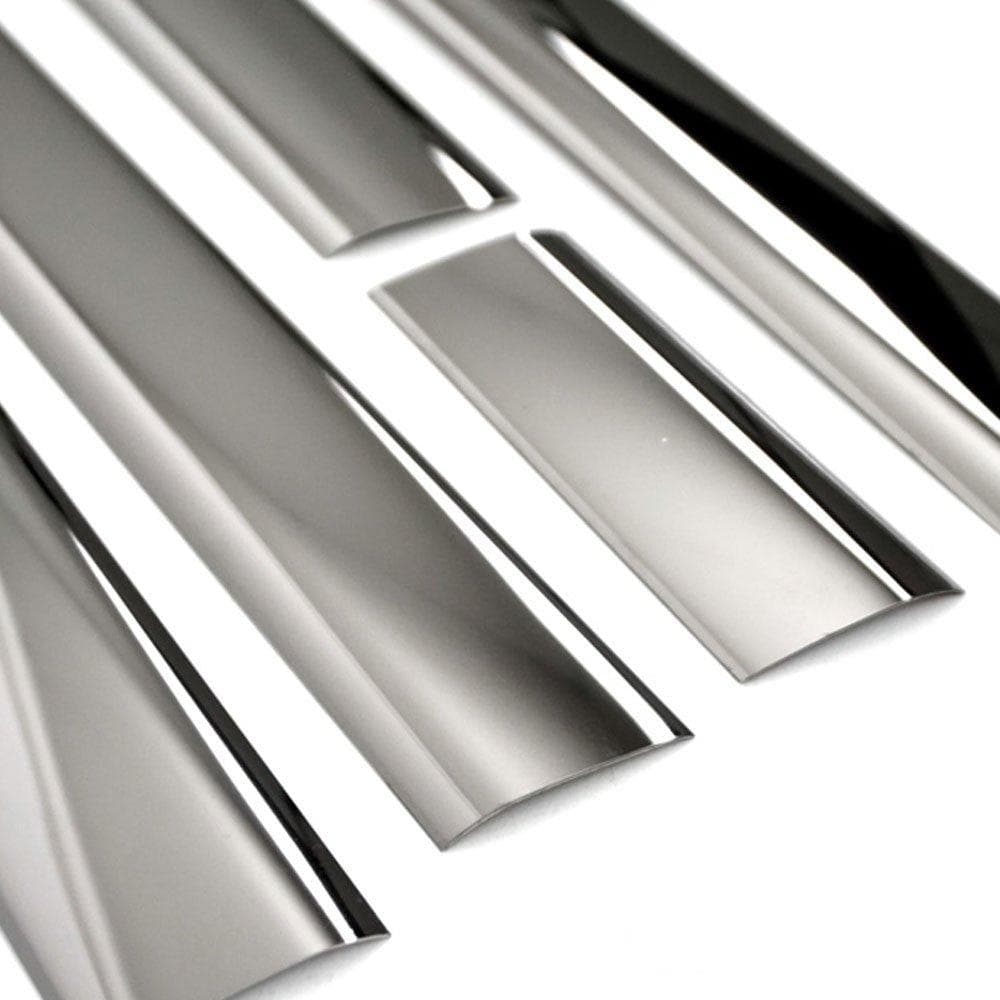 Moulures de portes latérales — Chrome noir, Acier inoxydable, Poli