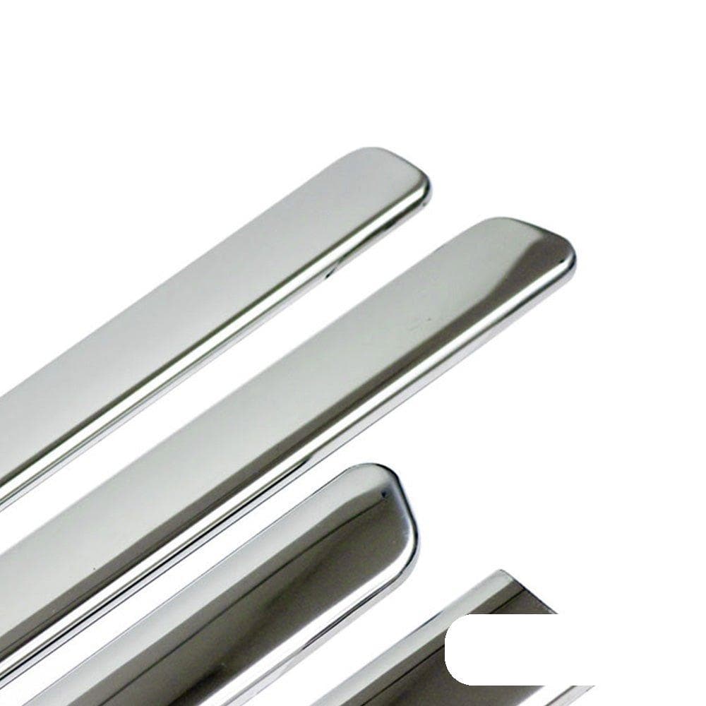 Moulures de portes latérales — Chrome, Acier inoxydable, Poli