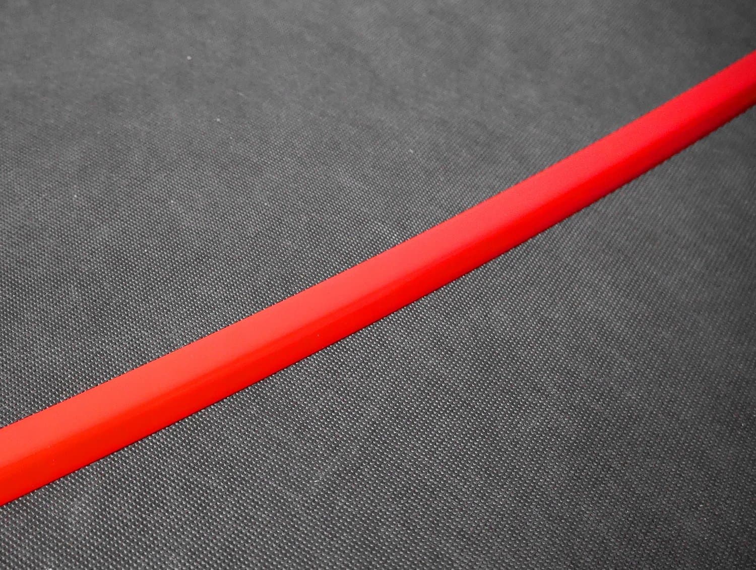 Front bumper grille trim — Red, Stainless steel, Powder-coated