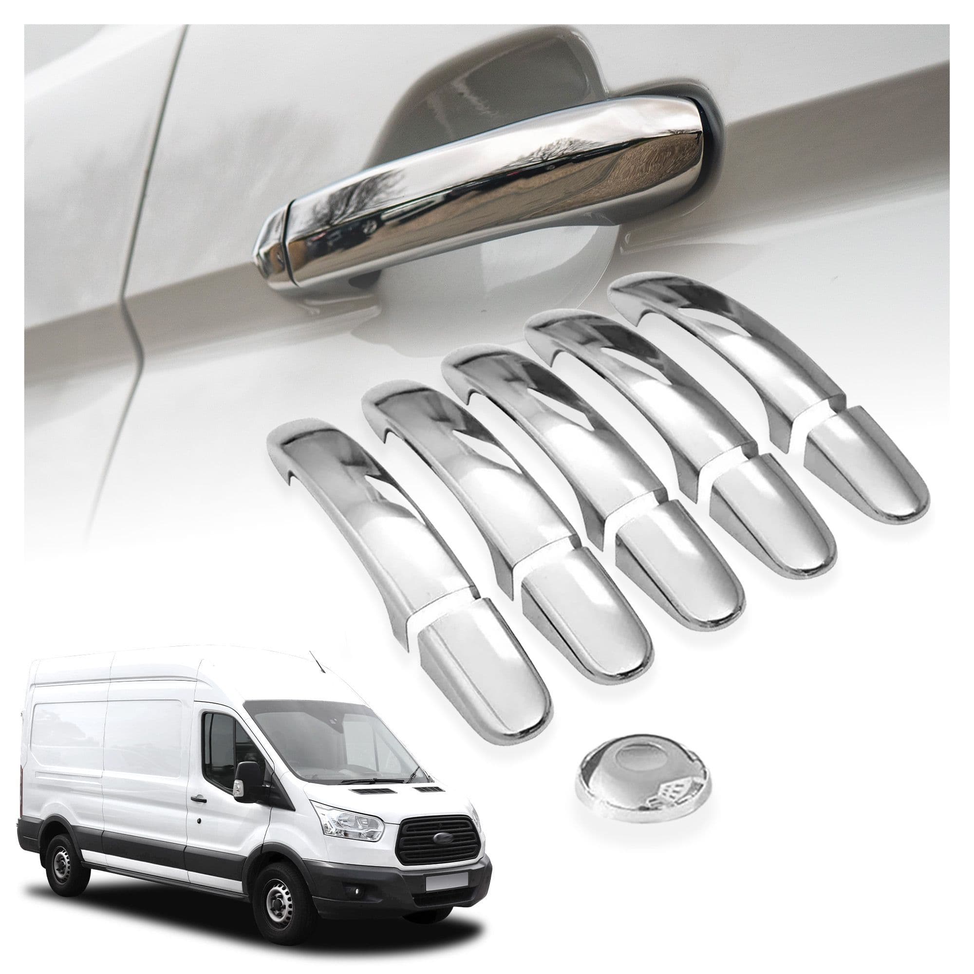 Handle covers — Chrome, Stainless steel, Polished