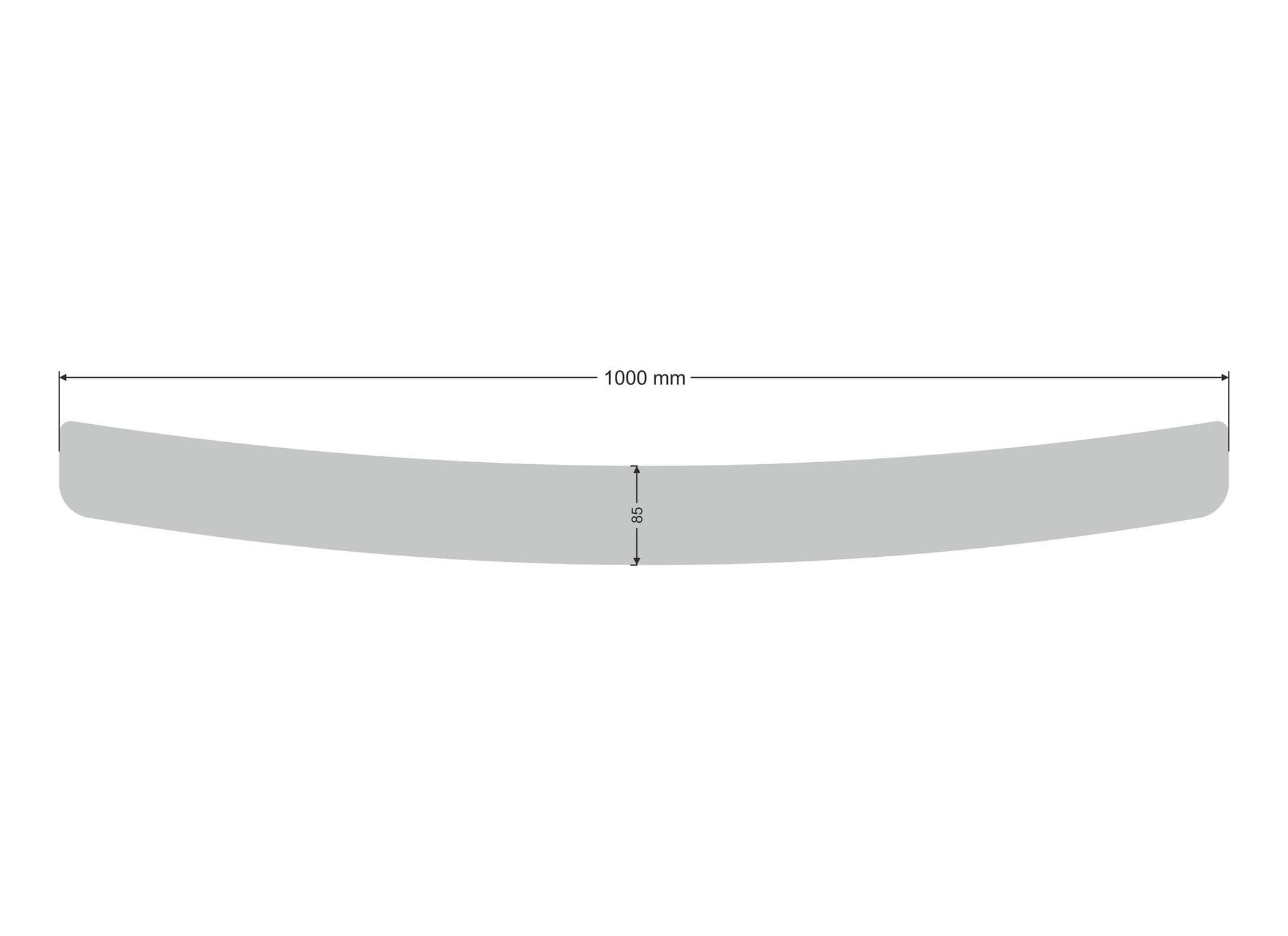 Rear bumper trim — Chrome, Stainless steel, Polished