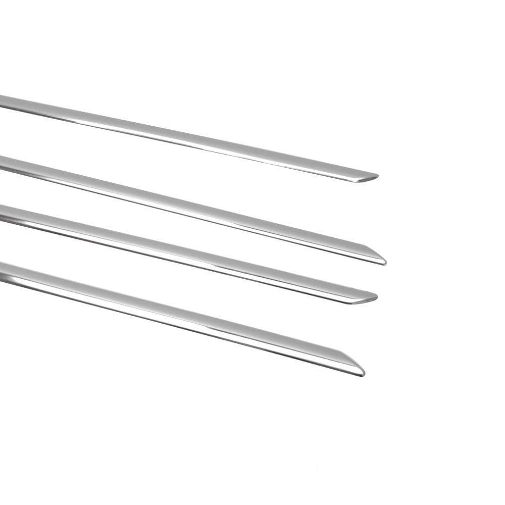 Moulures de portes latérales — Chrome, Acier inoxydable, Poli