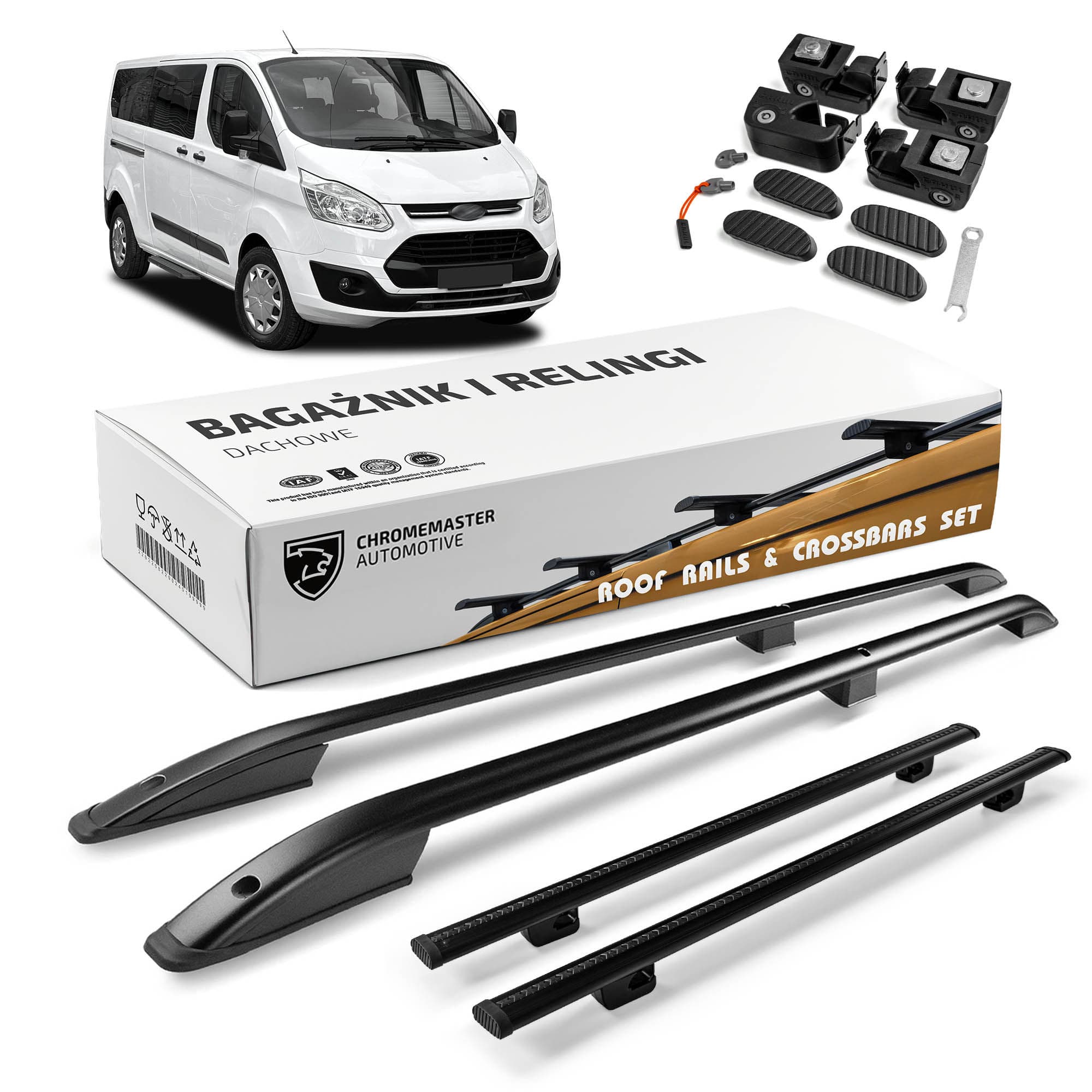 Roof rails with cross bars included SKYPORT — Black, Aluminum | Plastic, Painted