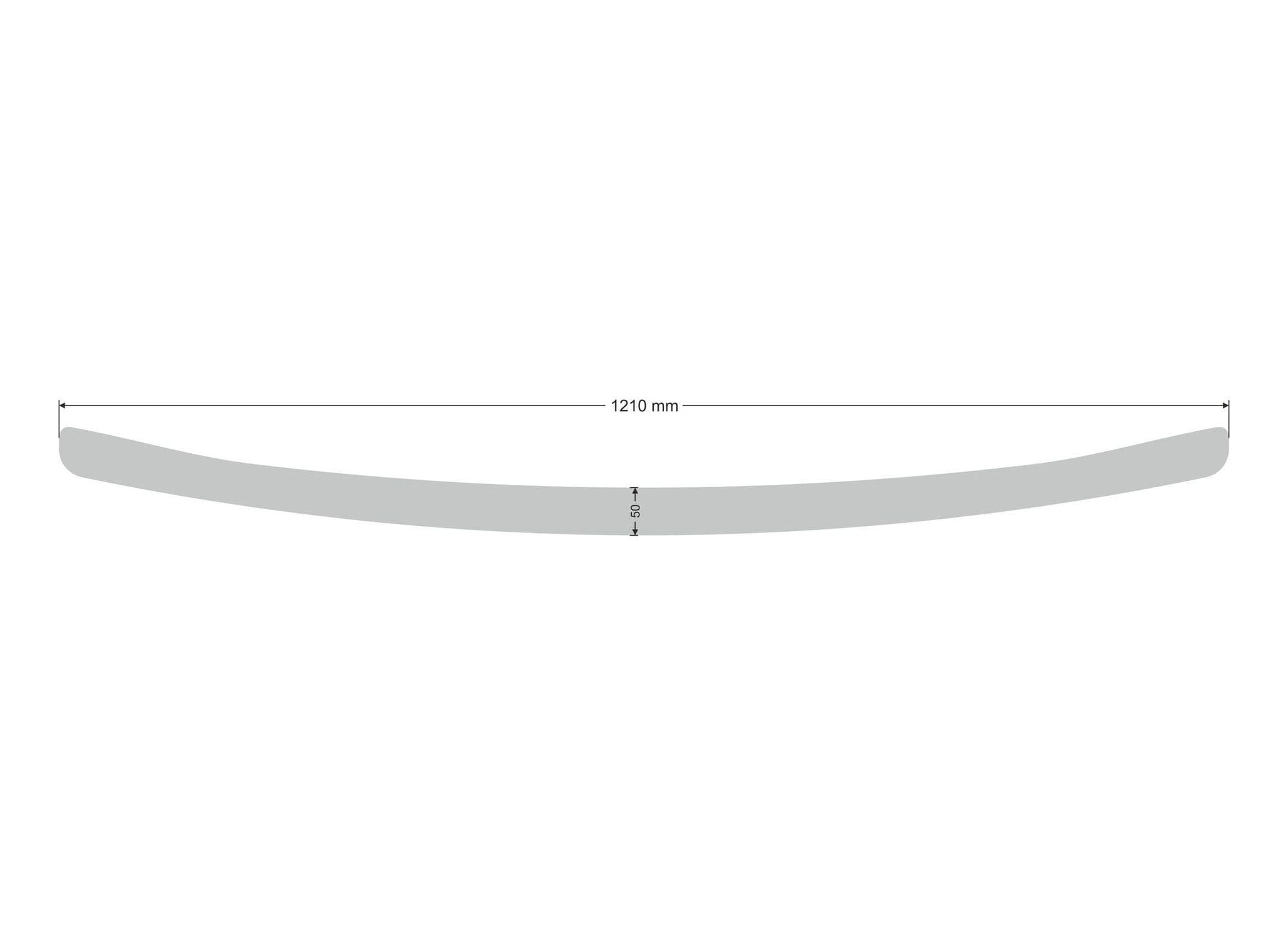 Rear bumper trim — Chrome, Stainless steel, Polished