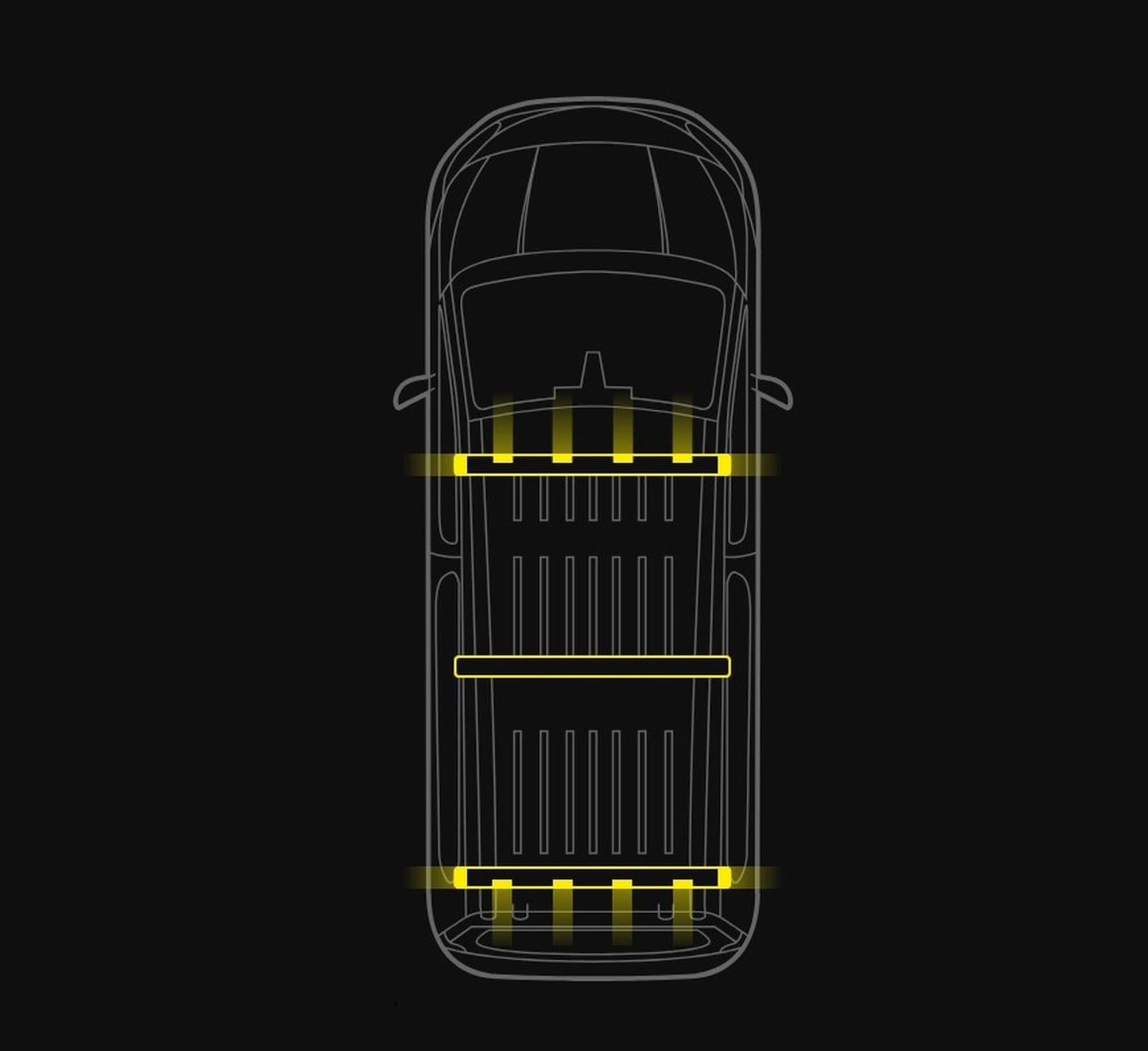Kit 3x Panneau LED d'avertissement intégré à la barre de toit CRUISE LIGHT C-Rack