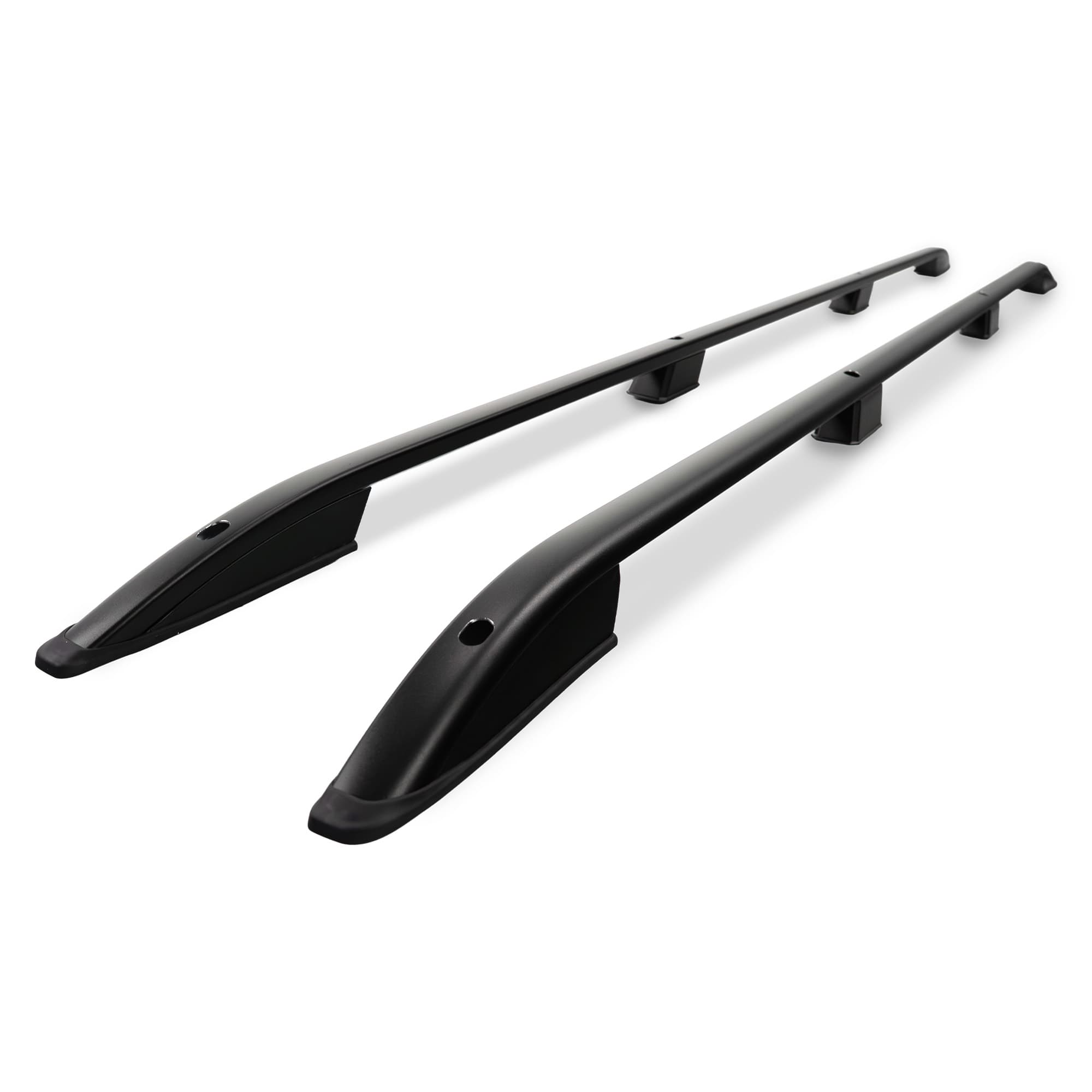 Roof rails — Black, Aluminum | Plastic, Painted