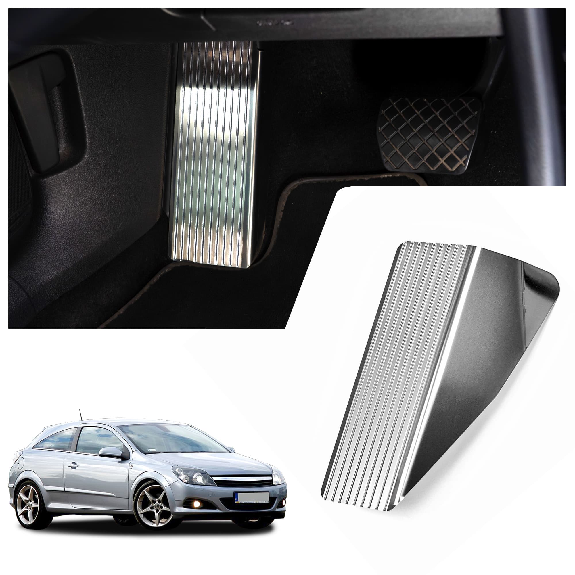 Footrest plate — Silver, Stainless steel, Brushed