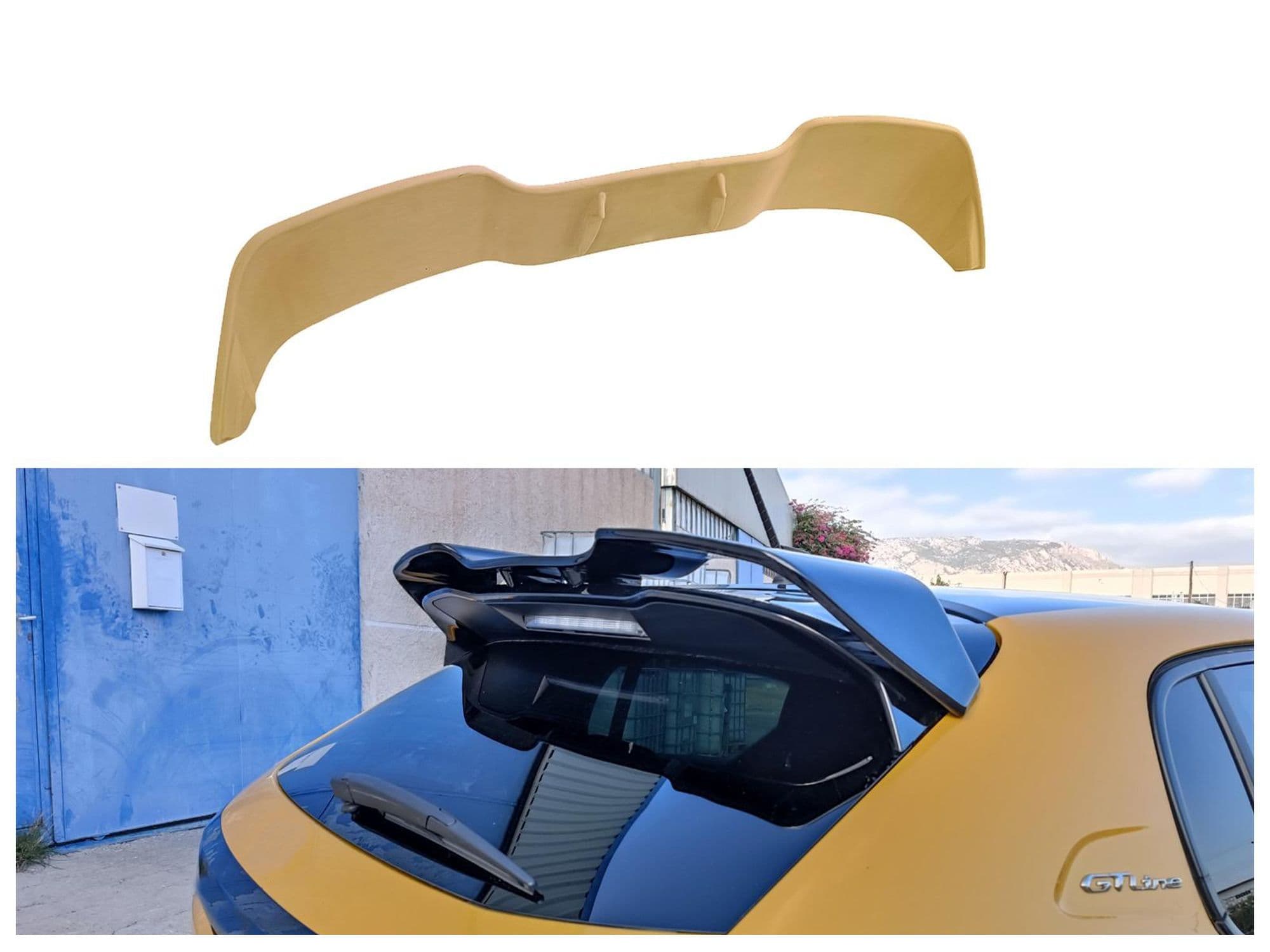 Roof spoiler — Polyurethane, For painting