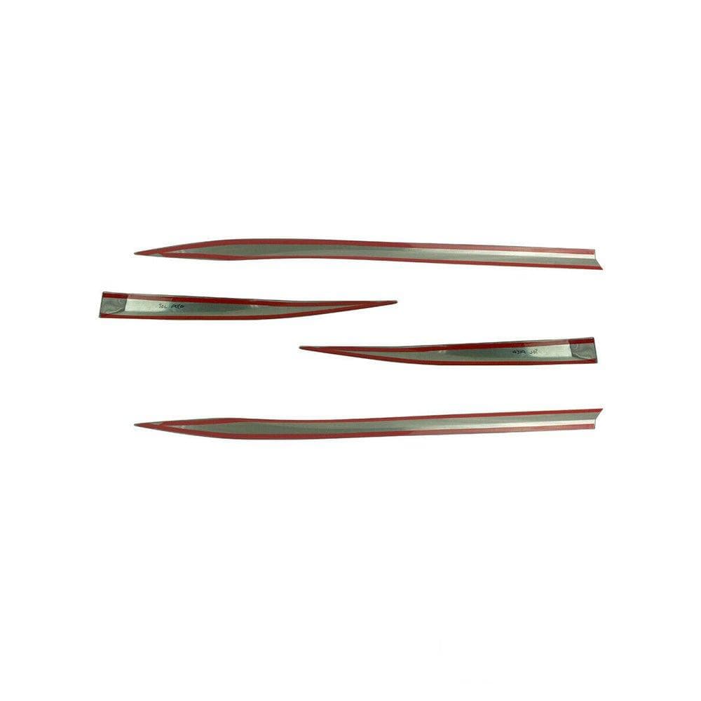 Moulures de portes latérales — Chrome noir, Acier inoxydable, Poli
