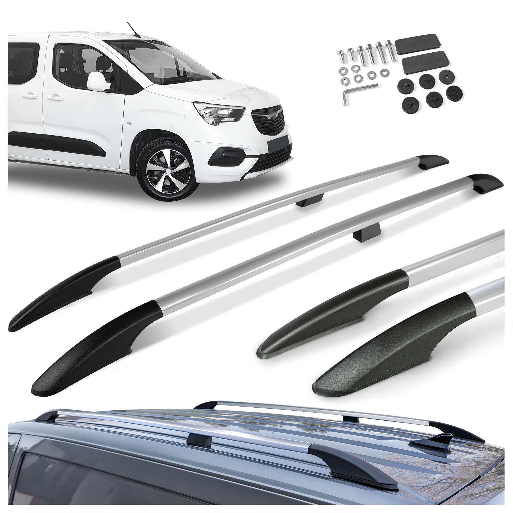 Roof rails Solid — Chrome, Aluminum | Plastic, Polished