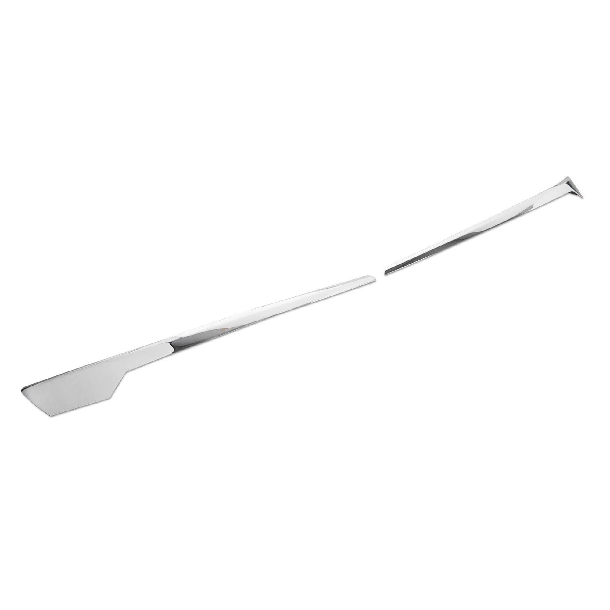 Trims for front lights — Chrome, Stainless steel, Polished