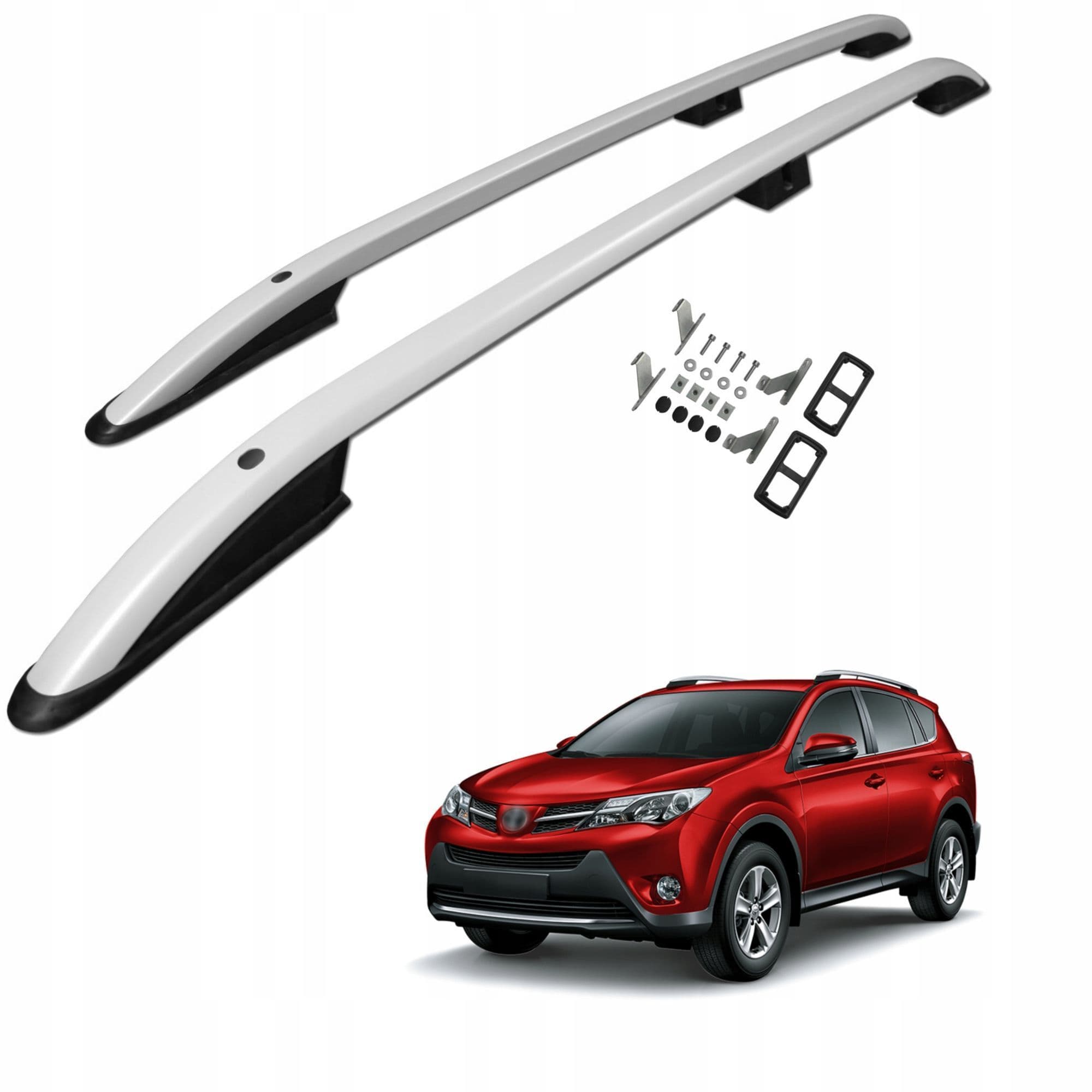 Roof rails Crown — Silver, Aluminum | Plastic, Matte