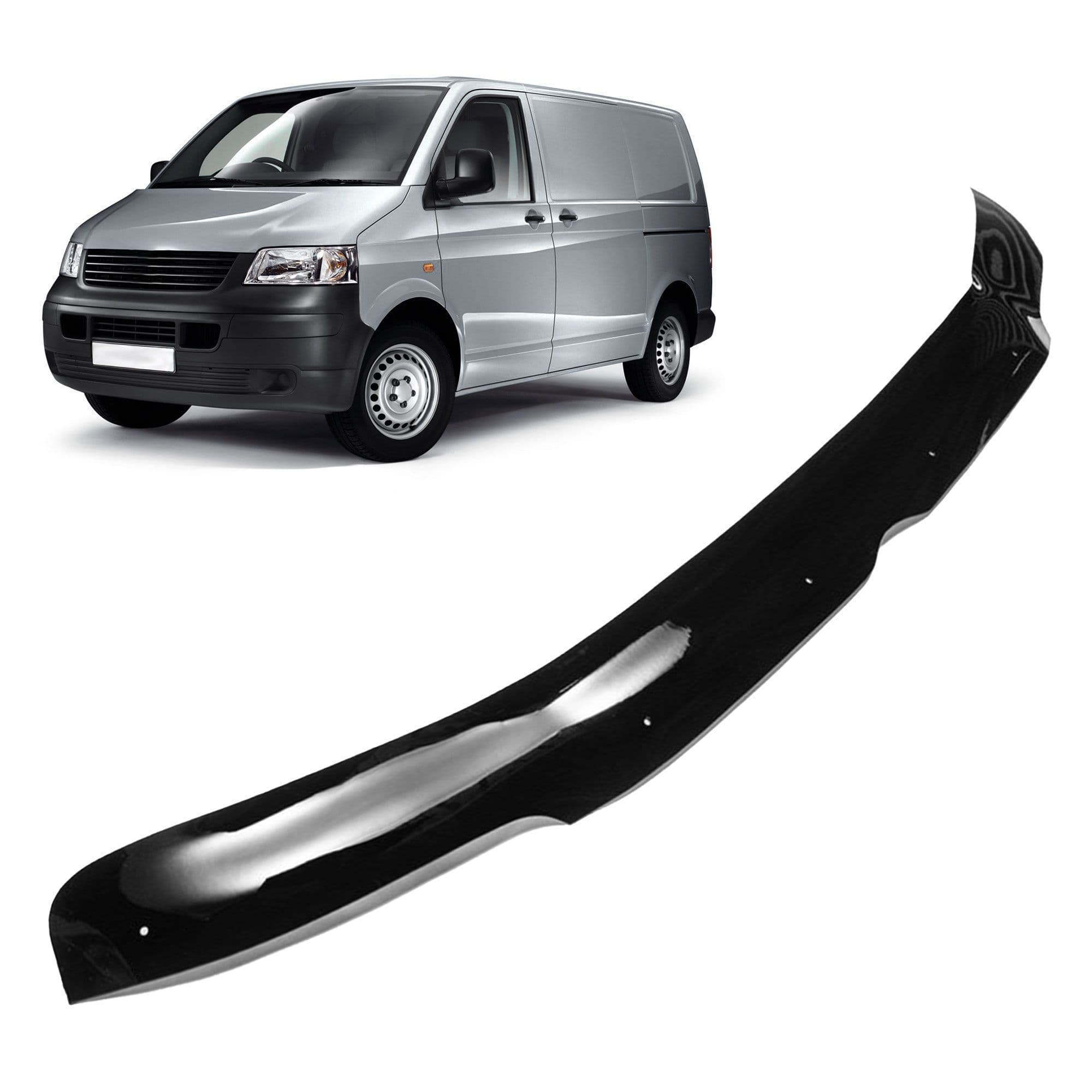 Bonnet guard — Black, ABS plastic, Shiny