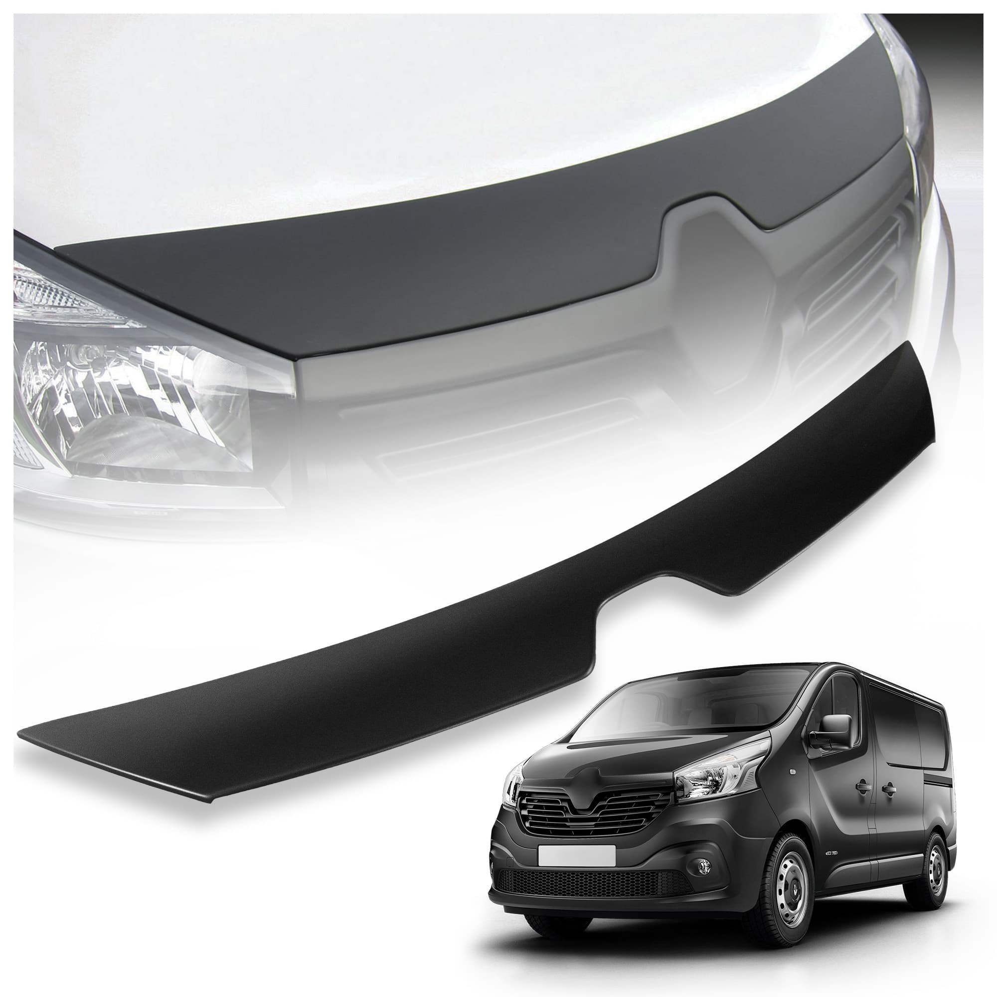 Bonnet guard — Black, ABS plastic, Matte