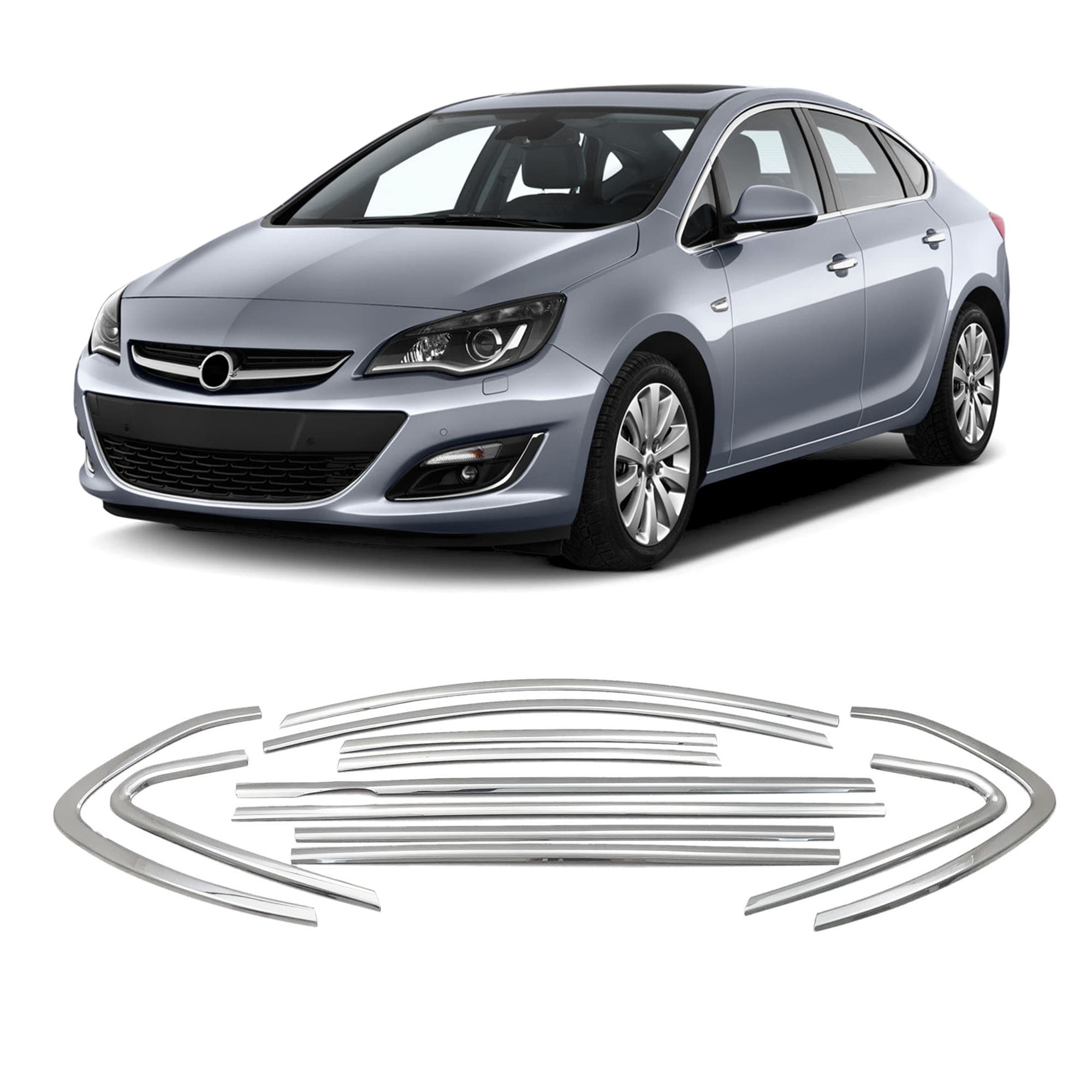 Side window trims — Chrome, Stainless steel, Polished