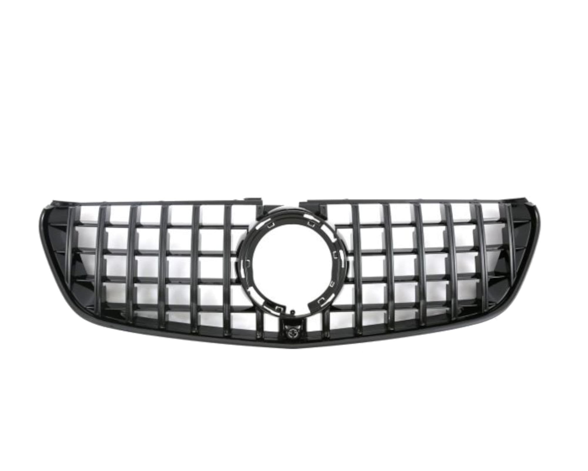 Front grille (trim) AMG-Line PanAmericana style — Black, ABS plastic, Shiny