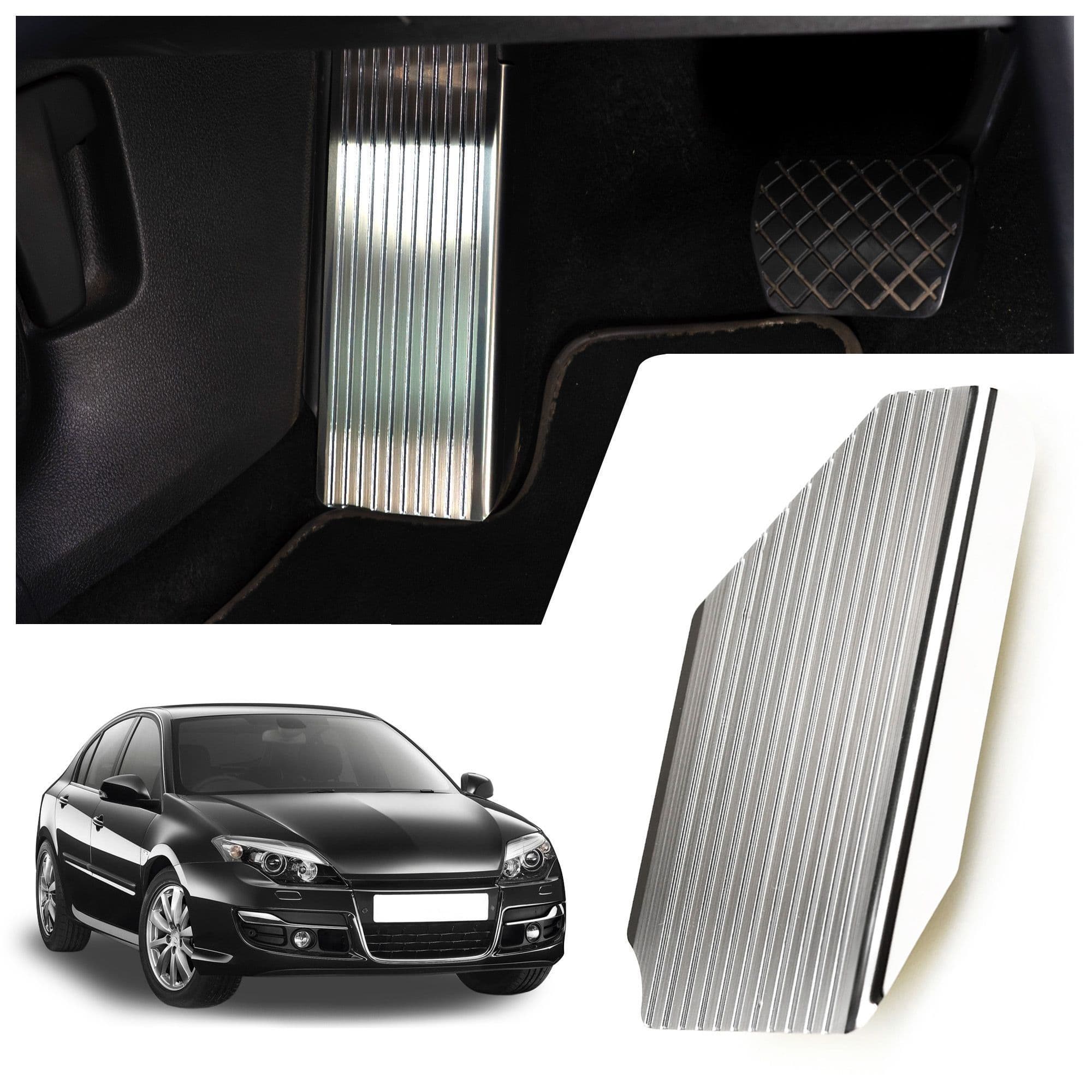 Footrest plate — Silver, Stainless steel, Brushed